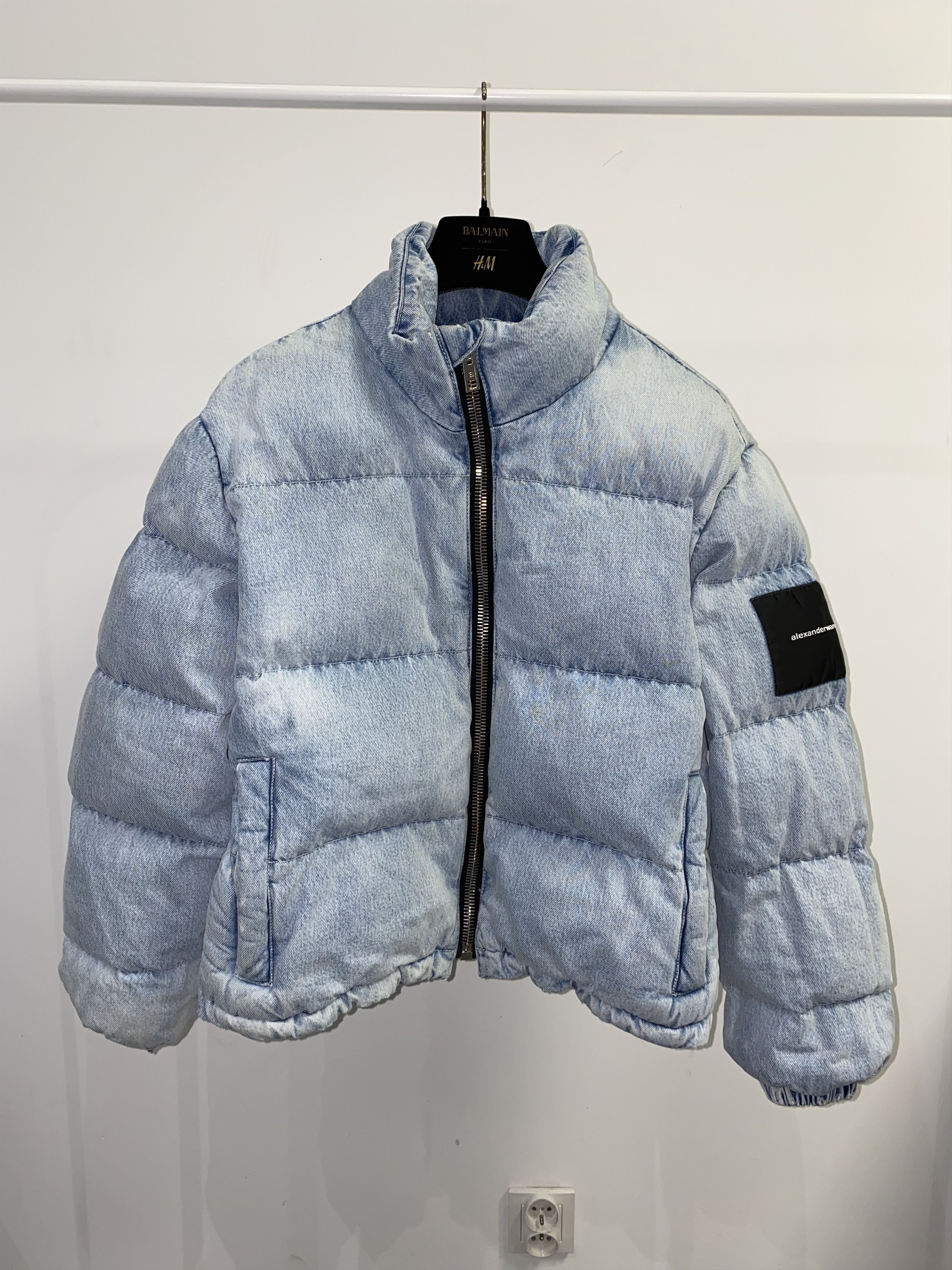 Alexander Wang UNISEX! Alexander Wang Small Logo Distressed Down Bomber Size US S / EU 44-46 / 1 - 3 Thumbnail