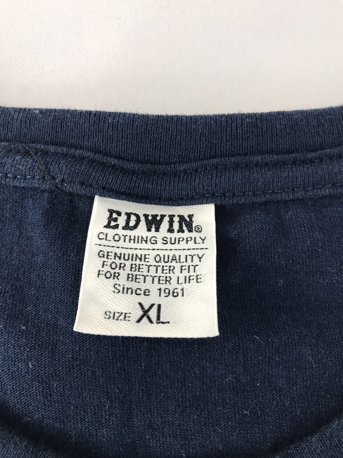 Edwin × Japanese Brand Vintage Edwin The Denim Spirit Style Tee Size US M / EU 48-50 / 2 - 4 Thumbnail