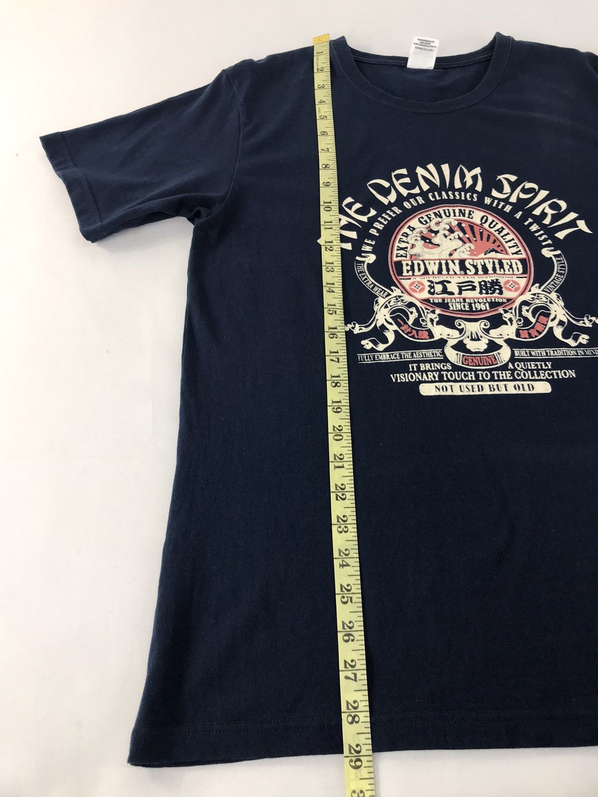 Edwin × Japanese Brand Vintage Edwin The Denim Spirit Style Tee Size US M / EU 48-50 / 2 - 9 Thumbnail