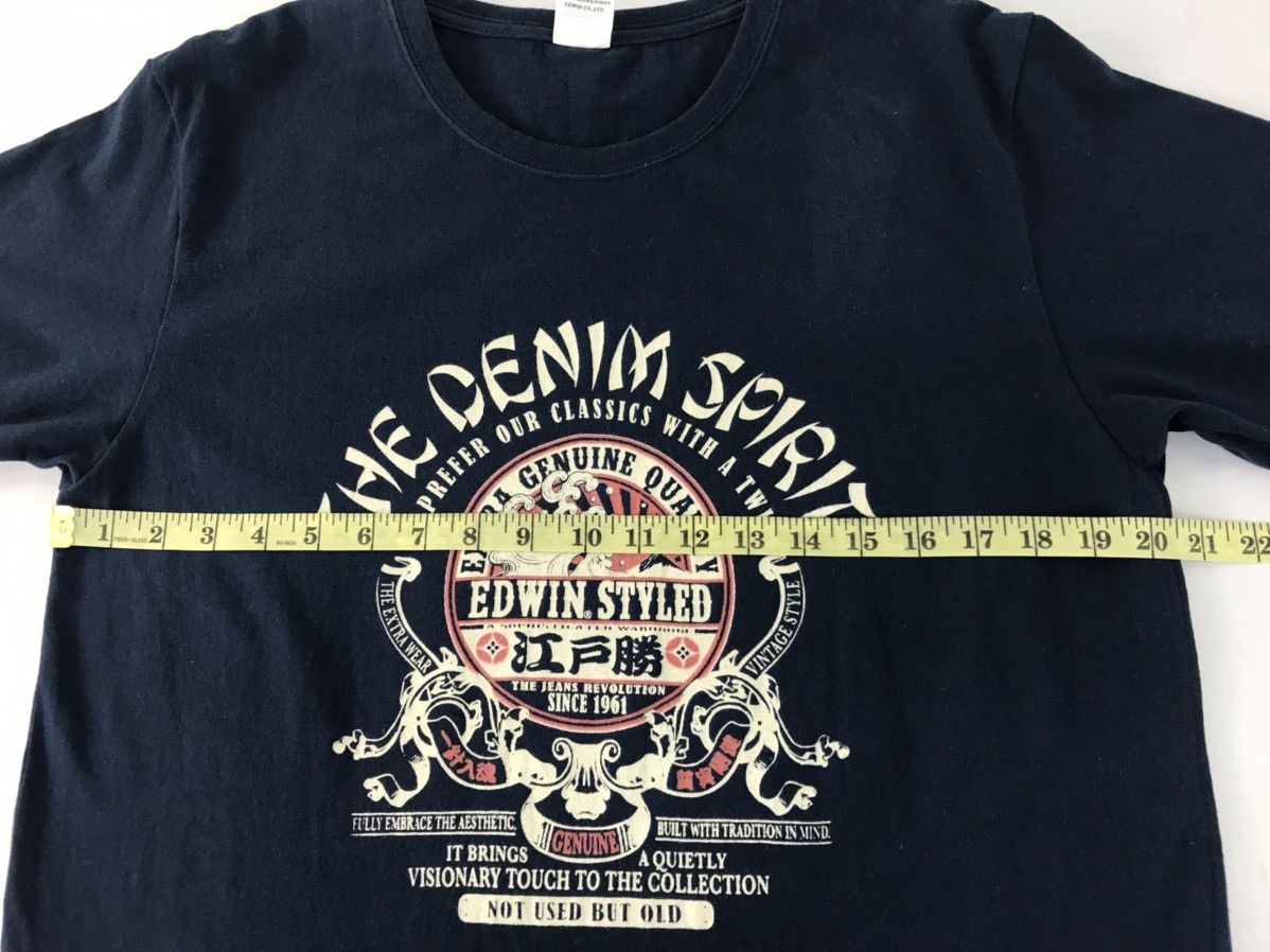 Edwin × Japanese Brand Vintage Edwin The Denim Spirit Style Tee Size US M / EU 48-50 / 2 - 8 Thumbnail