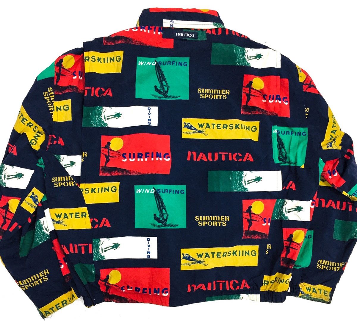 Nautica Vintage Jacket Nautica Full Print WaterSking Multicolour Size US L / EU 52-54 / 3 - 2 Thumbnail