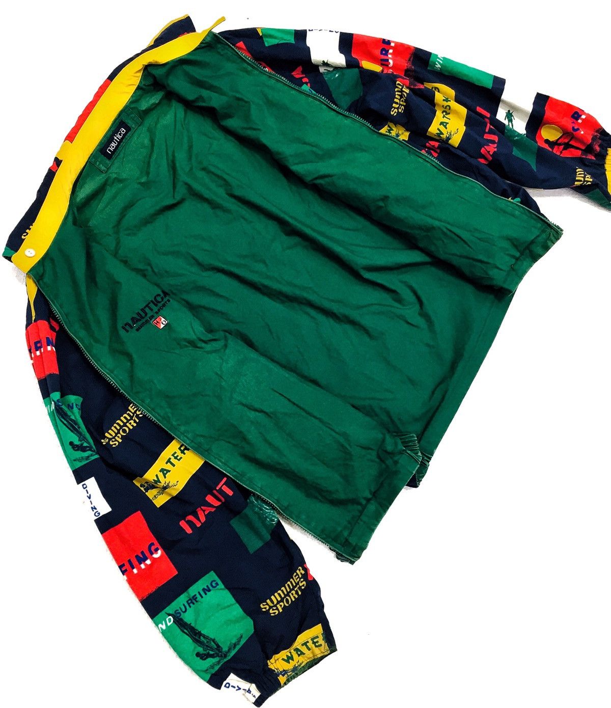 Nautica Vintage Jacket Nautica Full Print WaterSking Multicolour Size US L / EU 52-54 / 3 - 4 Thumbnail