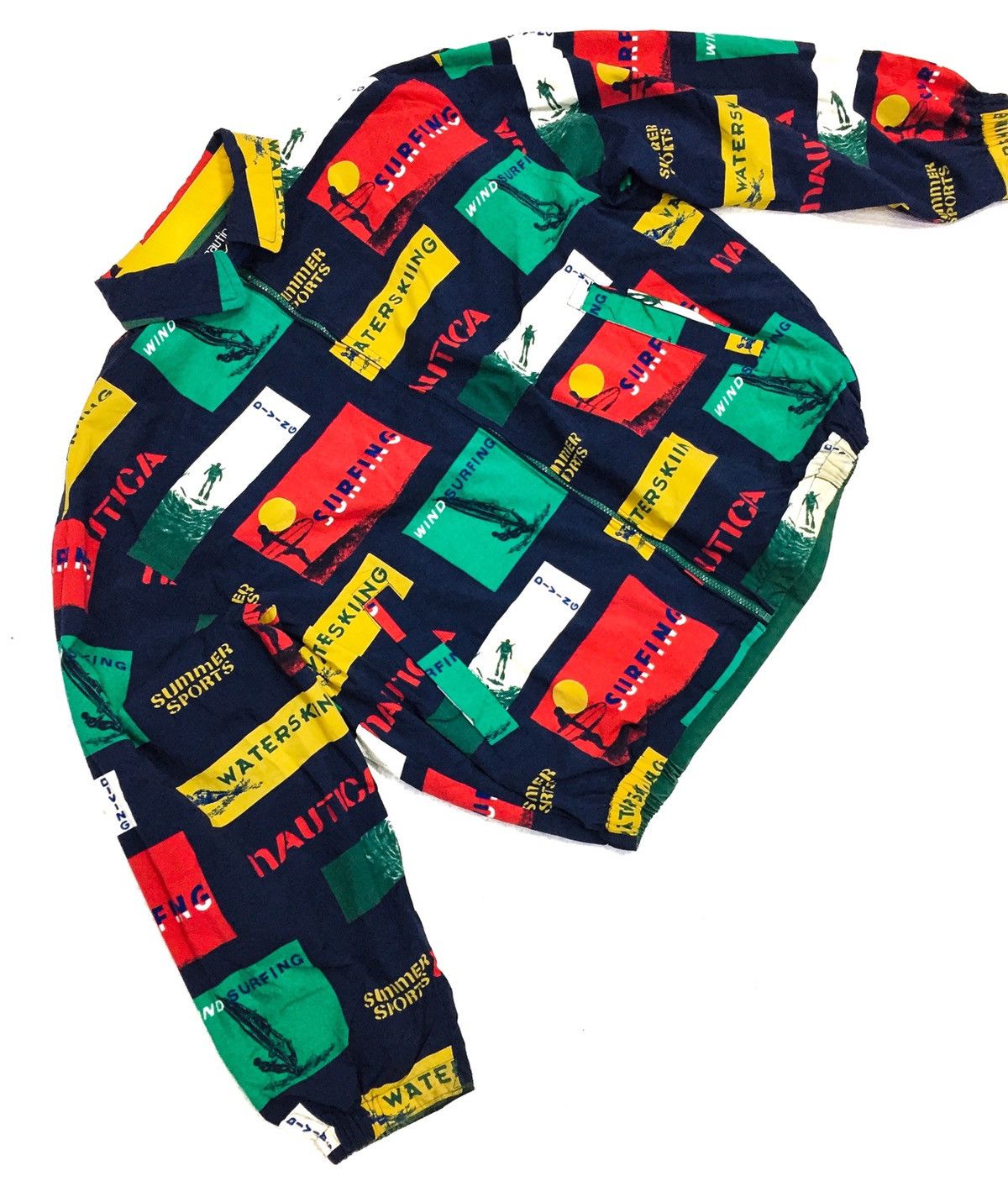 Nautica Vintage Jacket Nautica Full Print WaterSking Multicolour Size US L / EU 52-54 / 3 - 3 Thumbnail