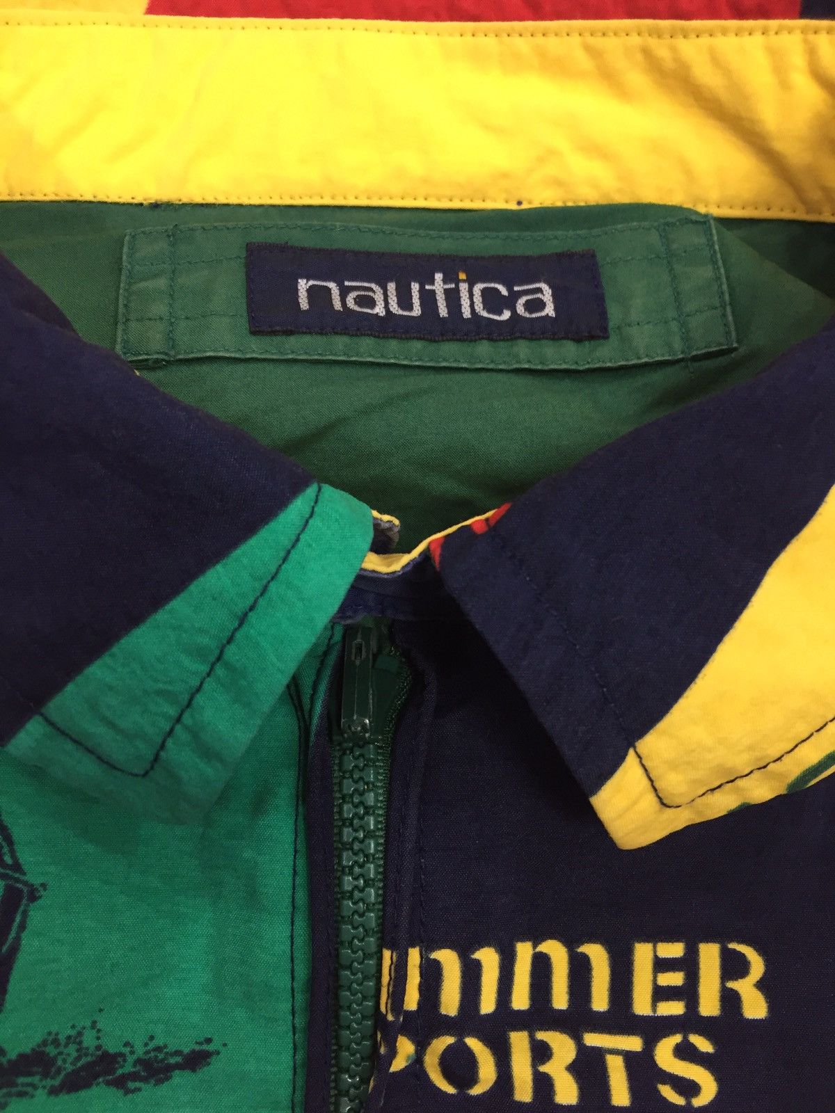 Nautica Vintage Jacket Nautica Full Print WaterSking Multicolour Size US L / EU 52-54 / 3 - 9 Thumbnail