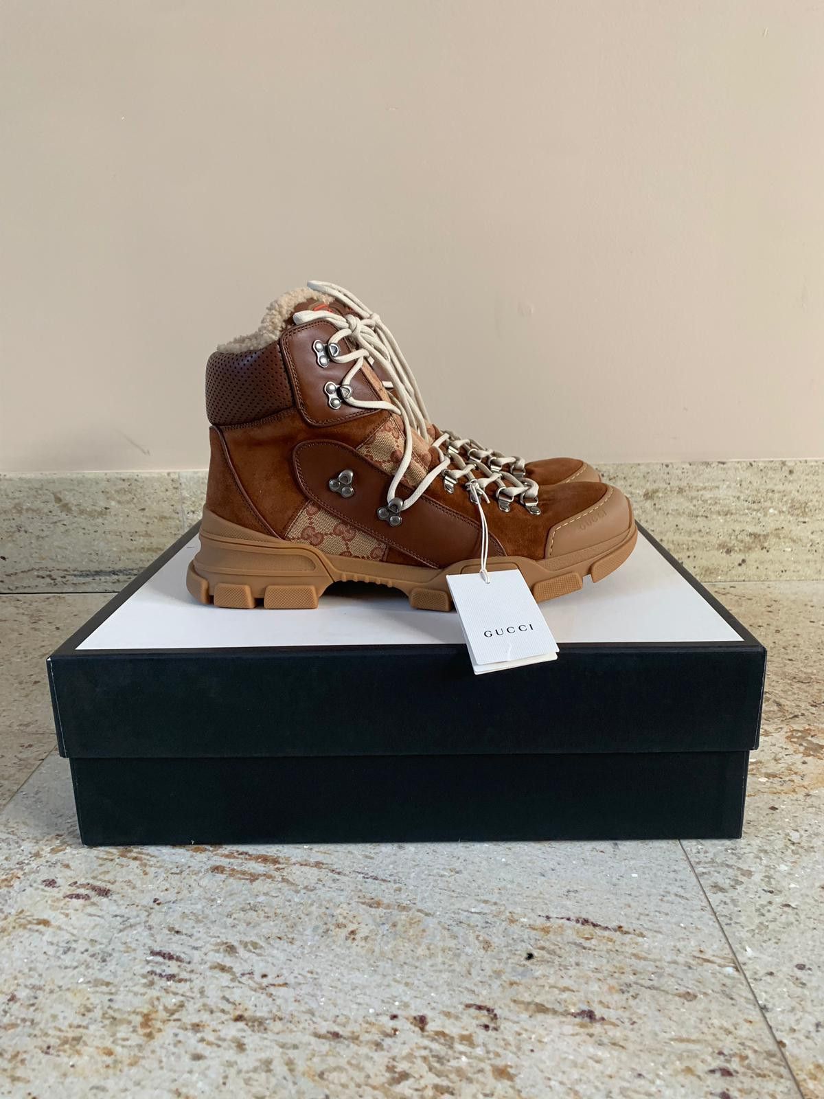 Gucci Flashtrek Shearling Boots in Brown Size US 8 / EU 41 - 1 Thumbnail