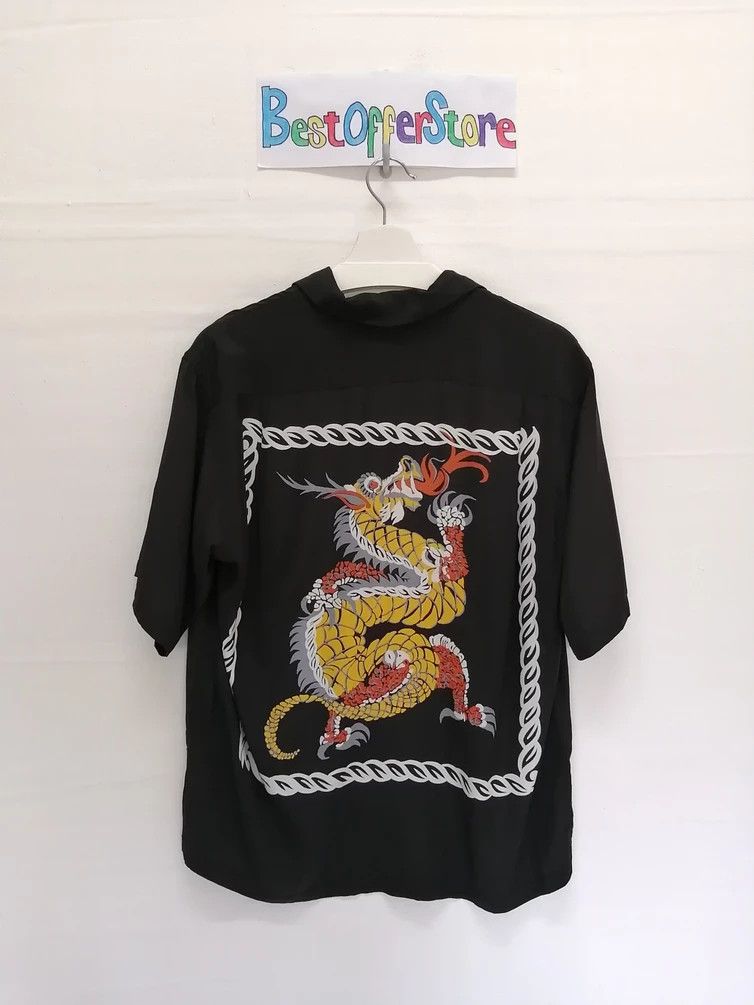 Dry Bones DRY BONES Dragon Japanese Brand Rayon Shirt Size US M / EU 48-50 / 2 - 2 Thumbnail