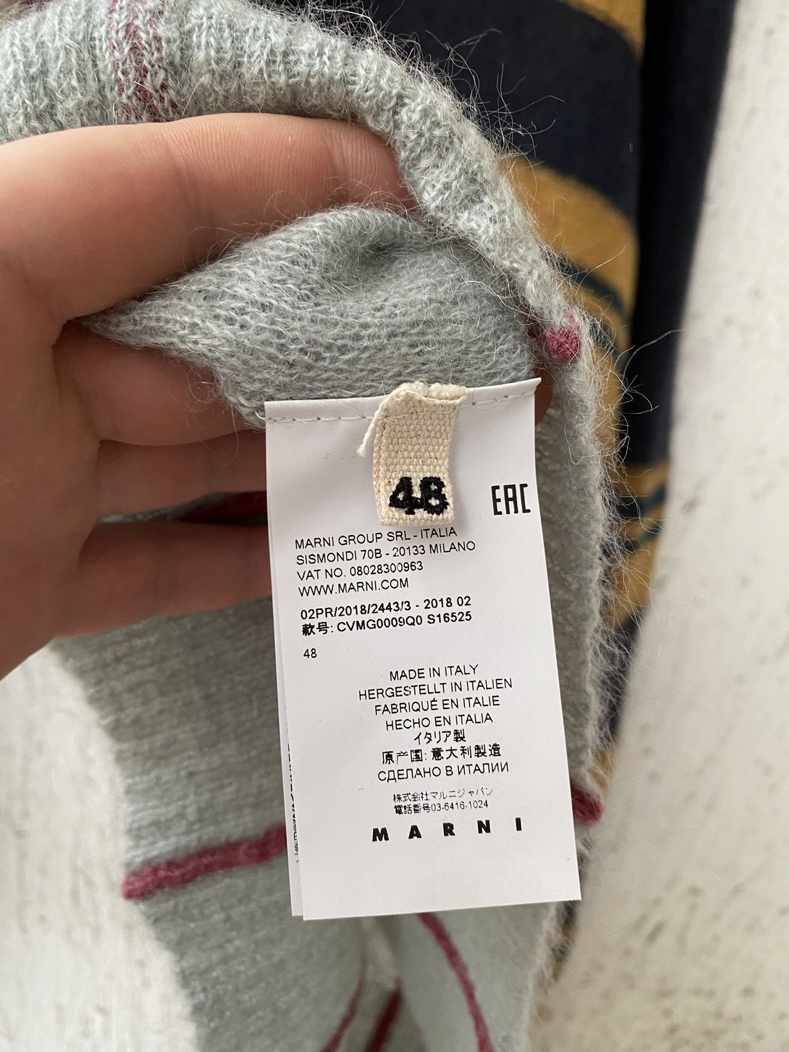 Marni FW18 patterned mohair sweater Size US M / EU 48-50 / 2 - 5 Thumbnail