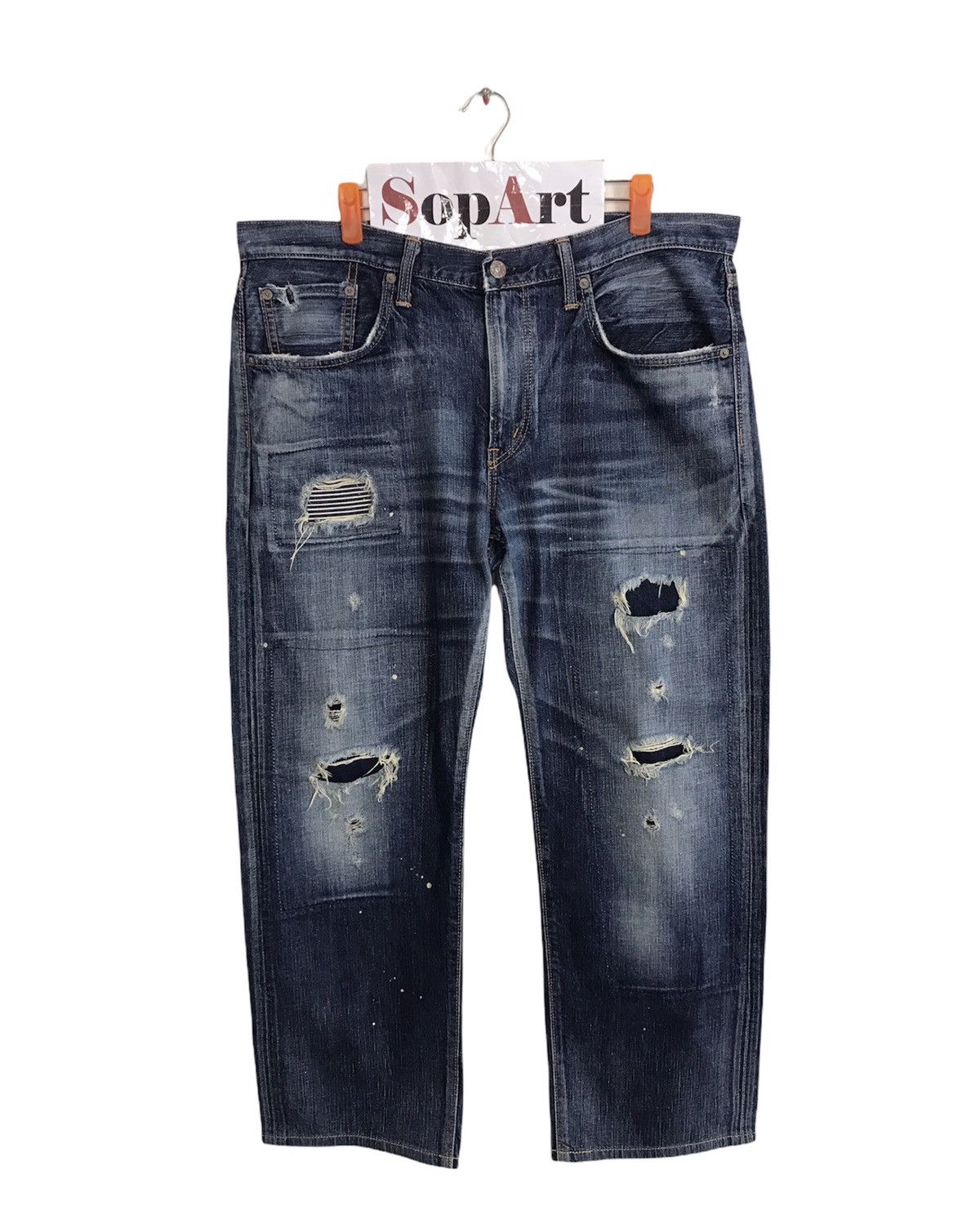 Edwin × Vintage Vintage Edwin 503 Distressed Denim Jeans Size US 37 - 1 Thumbnail