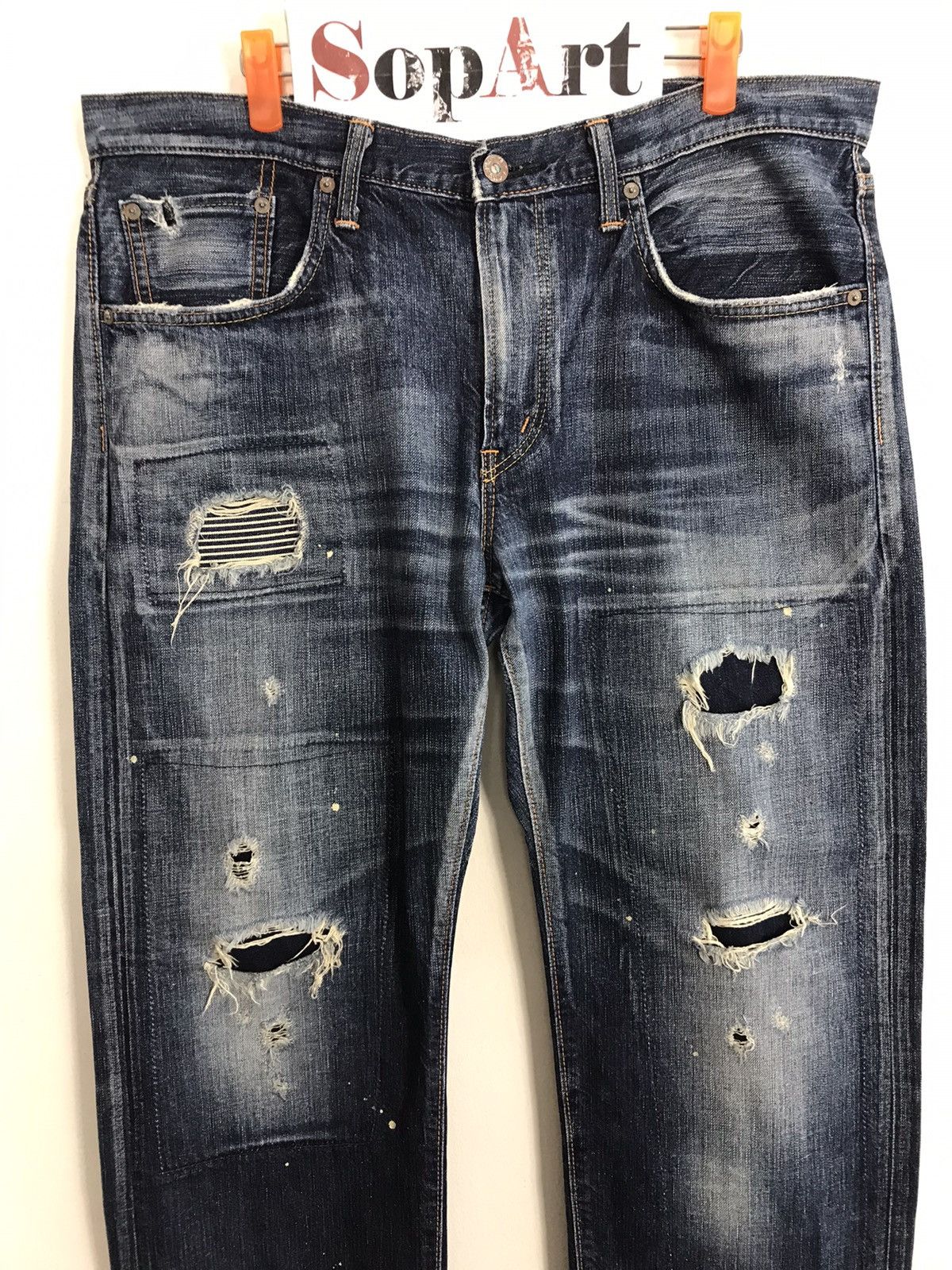Edwin × Vintage Vintage Edwin 503 Distressed Denim Jeans Size US 37 - 3 Thumbnail