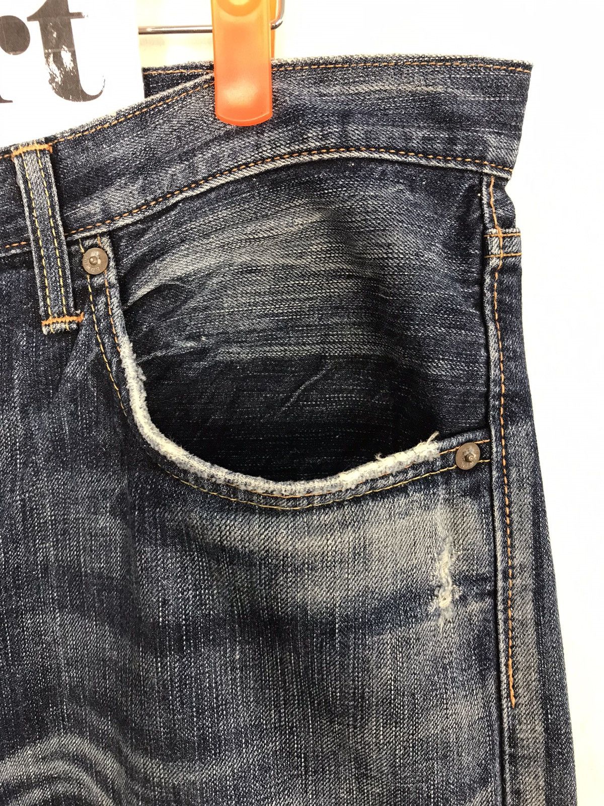 Edwin × Vintage Vintage Edwin 503 Distressed Denim Jeans Size US 37 - 5 Thumbnail