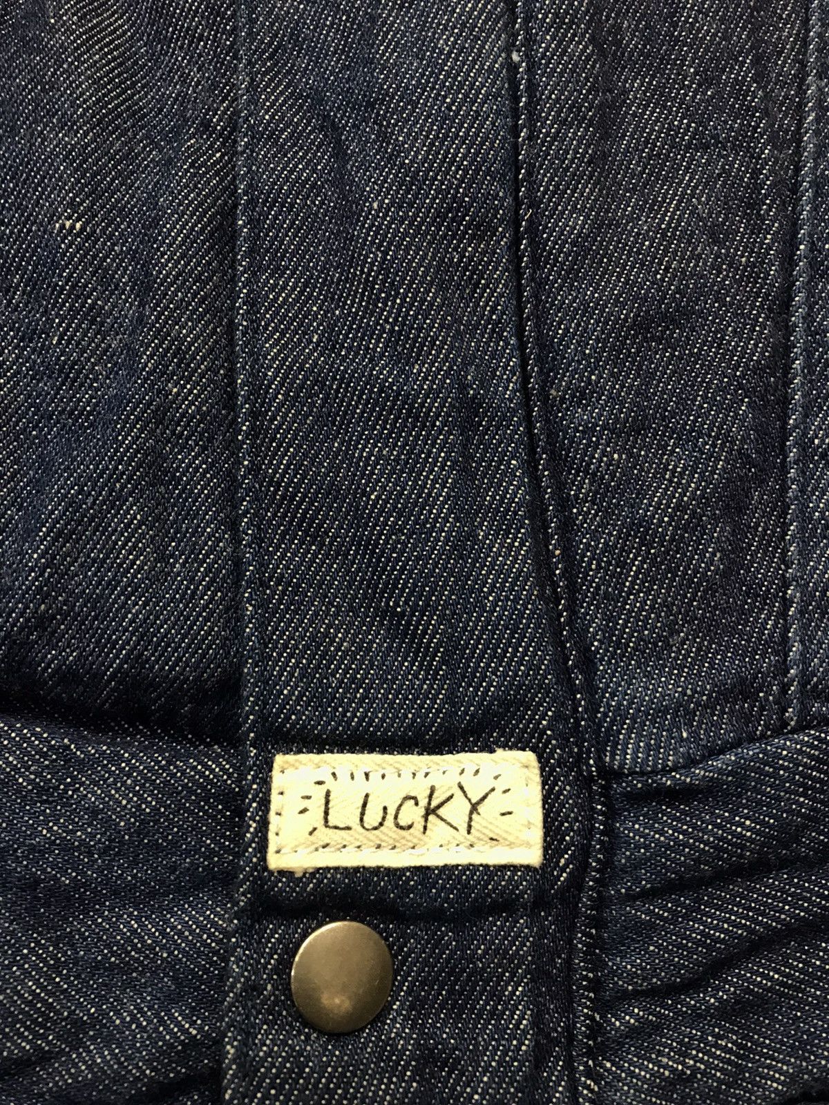 Japanese Brand × Vintage Jacket Lucky Indigo Denim Zipper Design Size US XL / EU 56 / 4 - 8 Thumbnail