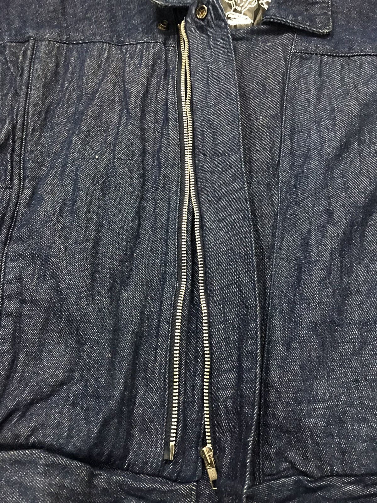 Japanese Brand × Vintage Jacket Lucky Indigo Denim Zipper Design Size US XL / EU 56 / 4 - 10 Thumbnail