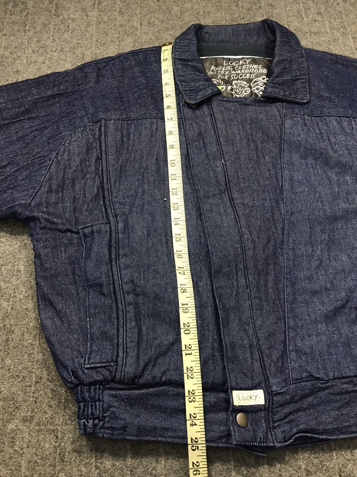 Jacket Lucky Indigo Denim Zipper Design