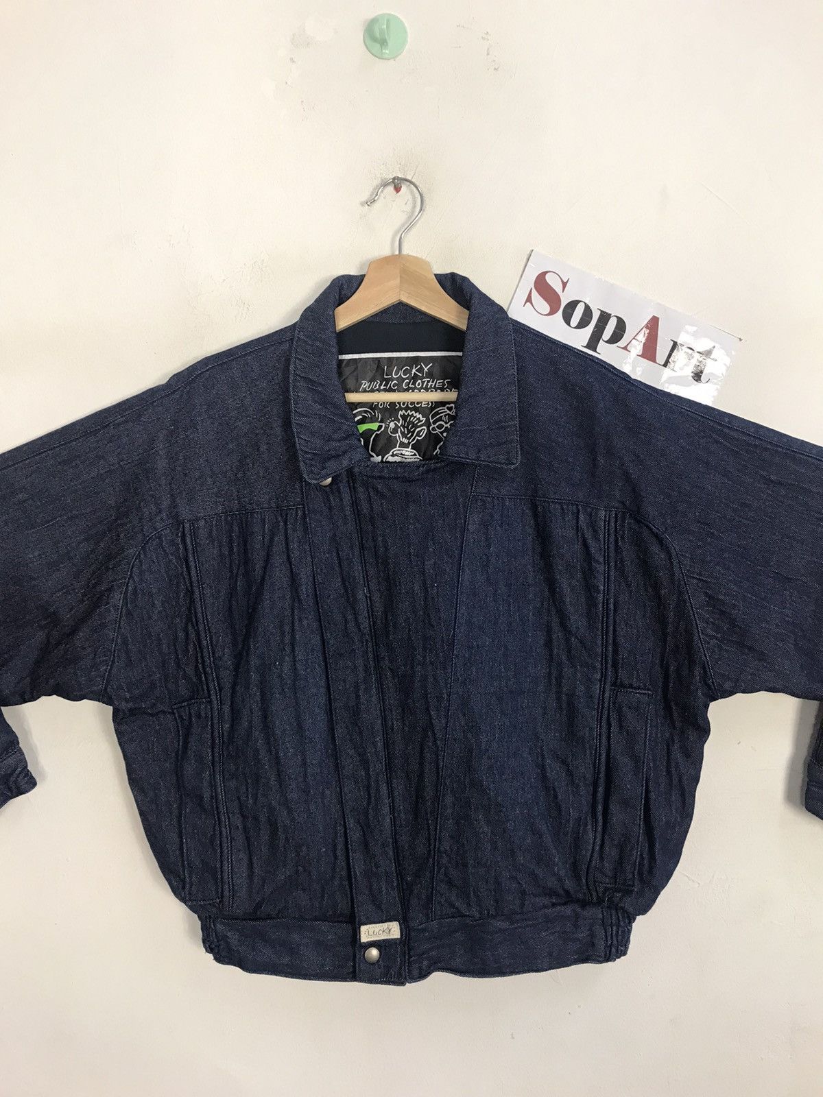 Japanese Brand × Vintage Jacket Lucky Indigo Denim Zipper Design Size US XL / EU 56 / 4 - 3 Thumbnail