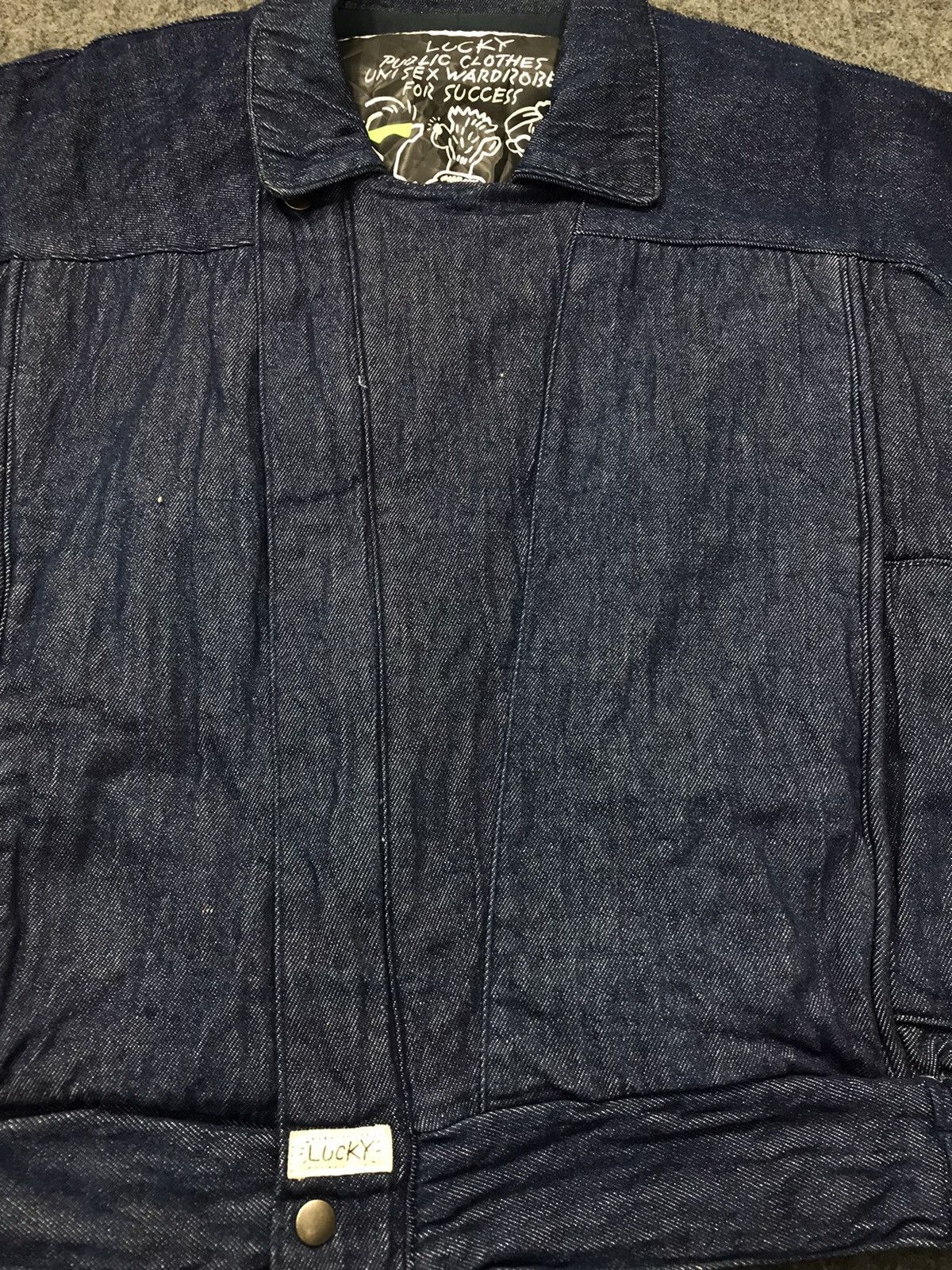 Japanese Brand × Vintage Jacket Lucky Indigo Denim Zipper Design Size US XL / EU 56 / 4 - 7 Thumbnail