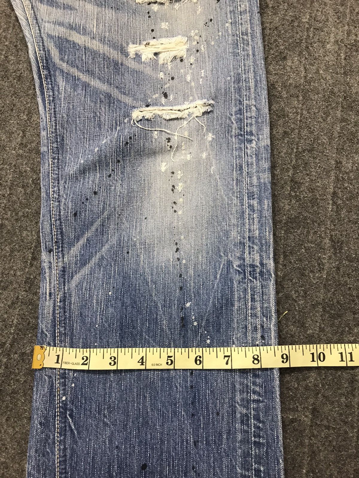 Edwin × Vintage Vintage Edwin 503 Distressed Art Painting Design Size US 33 - 22 Thumbnail