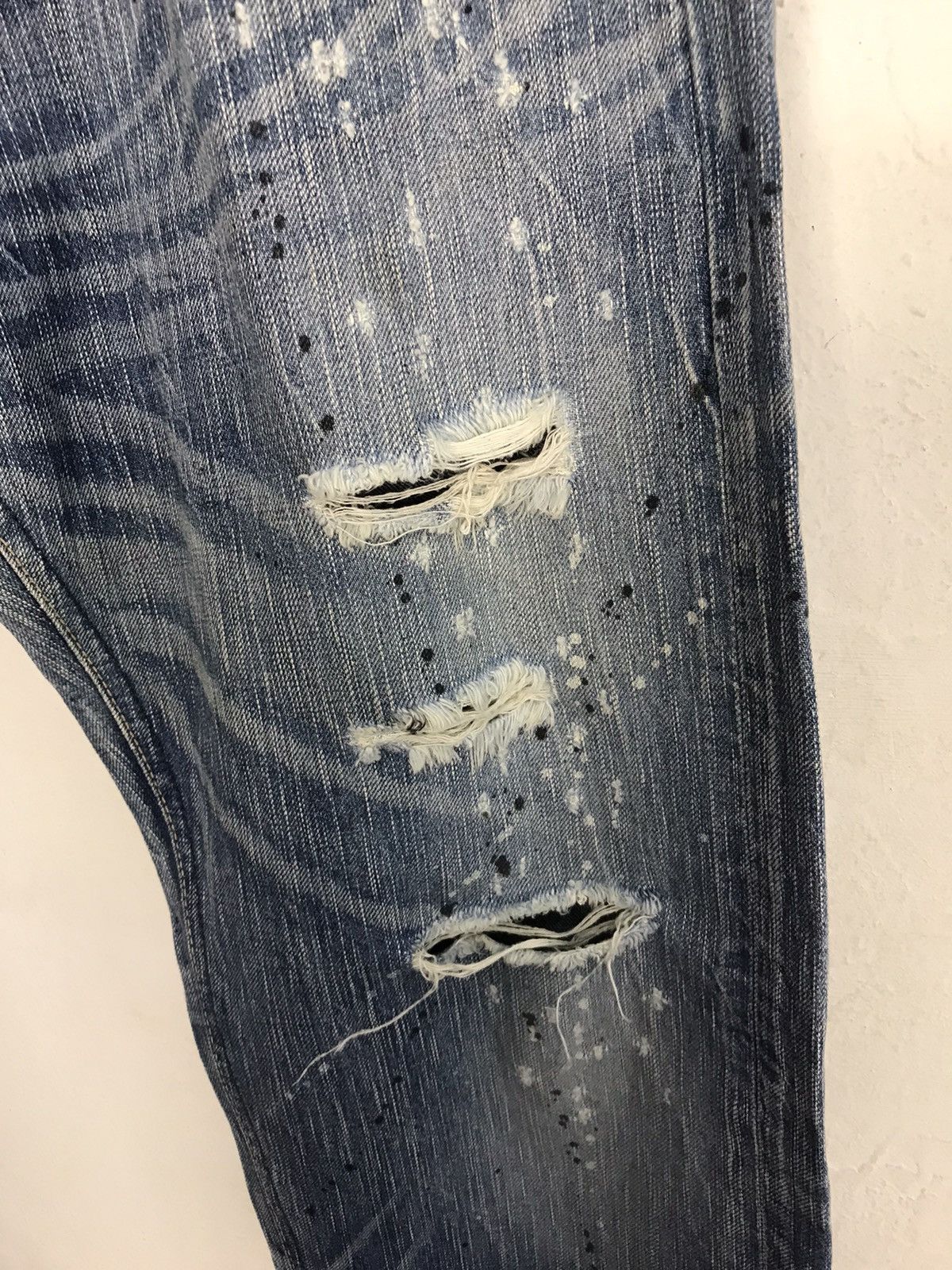 Edwin × Vintage Vintage Edwin 503 Distressed Art Painting Design Size US 33 - 9 Thumbnail