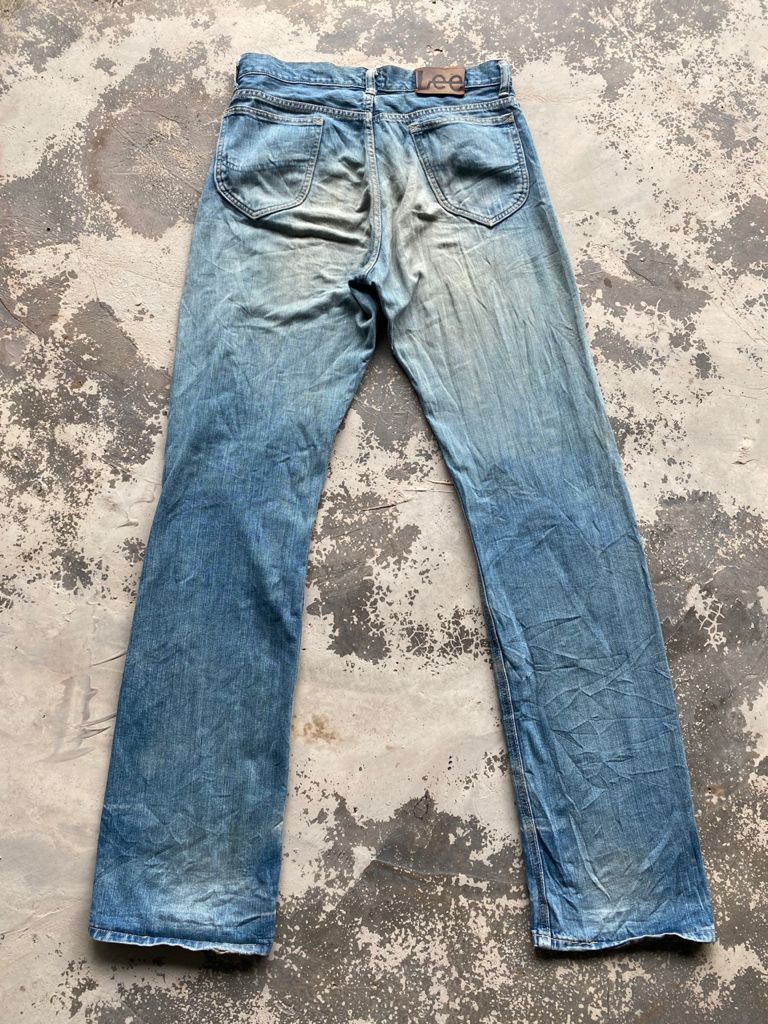 Lee RARE🔥Vintage Lee Cowboy Distress Denim Selvedge Jeans Pants Size US 31 - 3 Thumbnail