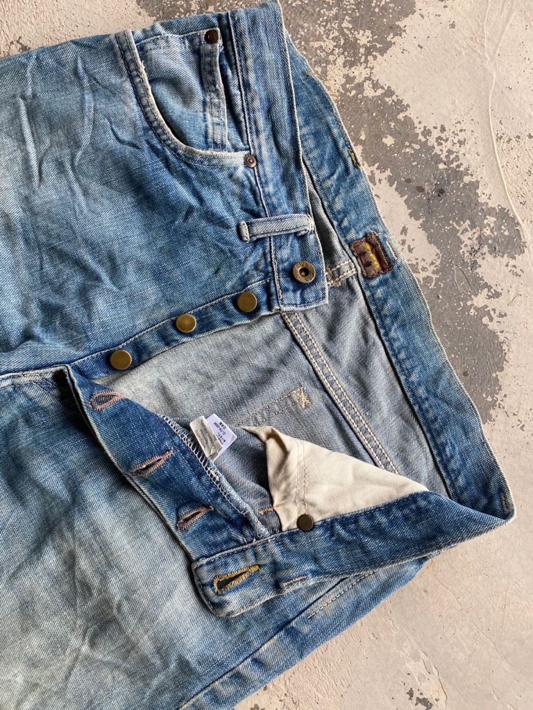 Lee RARE🔥Vintage Lee Cowboy Distress Denim Selvedge Jeans Pants Size US 31 - 11 Thumbnail