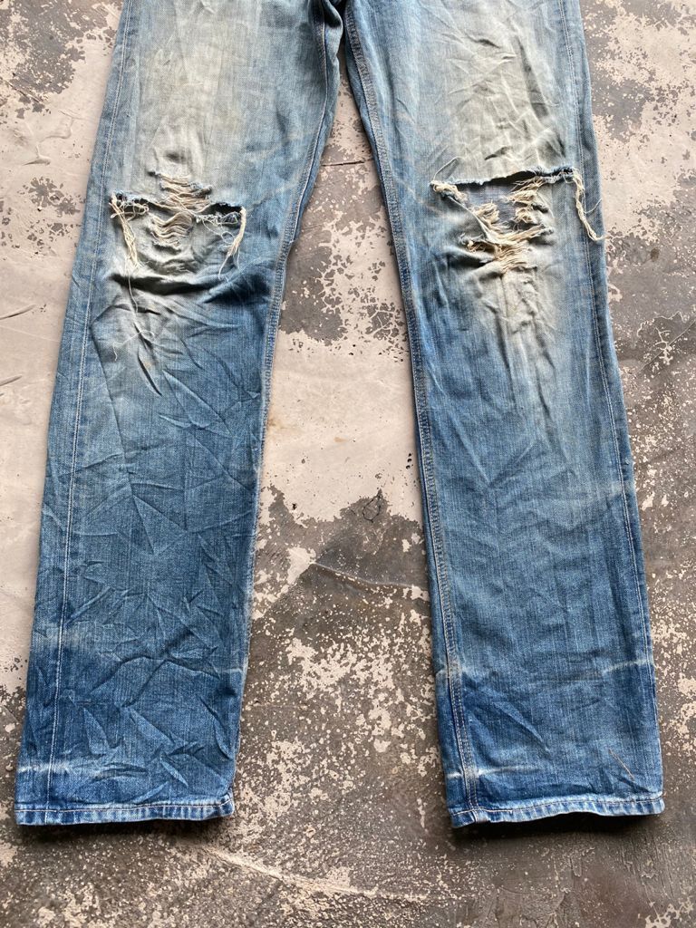 Lee RARE🔥Vintage Lee Cowboy Distress Denim Selvedge Jeans Pants Size US 31 - 5 Thumbnail