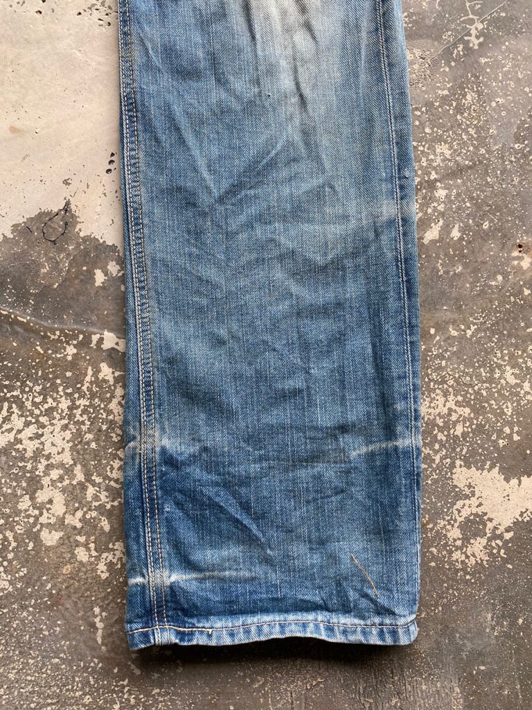 Lee RARE🔥Vintage Lee Cowboy Distress Denim Selvedge Jeans Pants Size US 31 - 6 Thumbnail