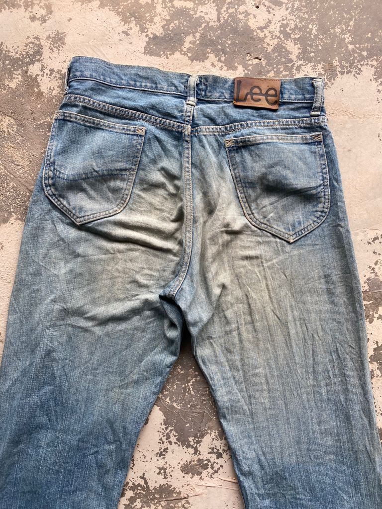 Lee RARE🔥Vintage Lee Cowboy Distress Denim Selvedge Jeans Pants Size US 31 - 15 Thumbnail