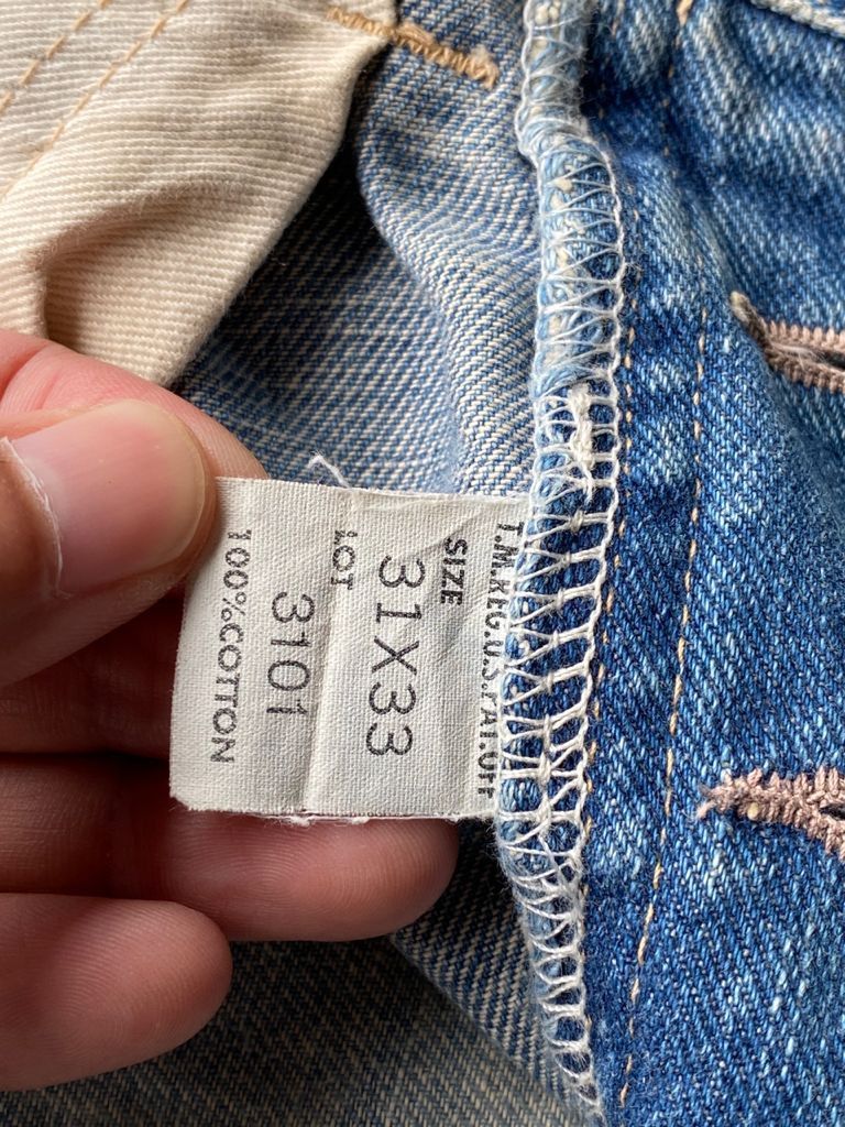 Lee RARE🔥Vintage Lee Cowboy Distress Denim Selvedge Jeans Pants Size US 31 - 14 Thumbnail