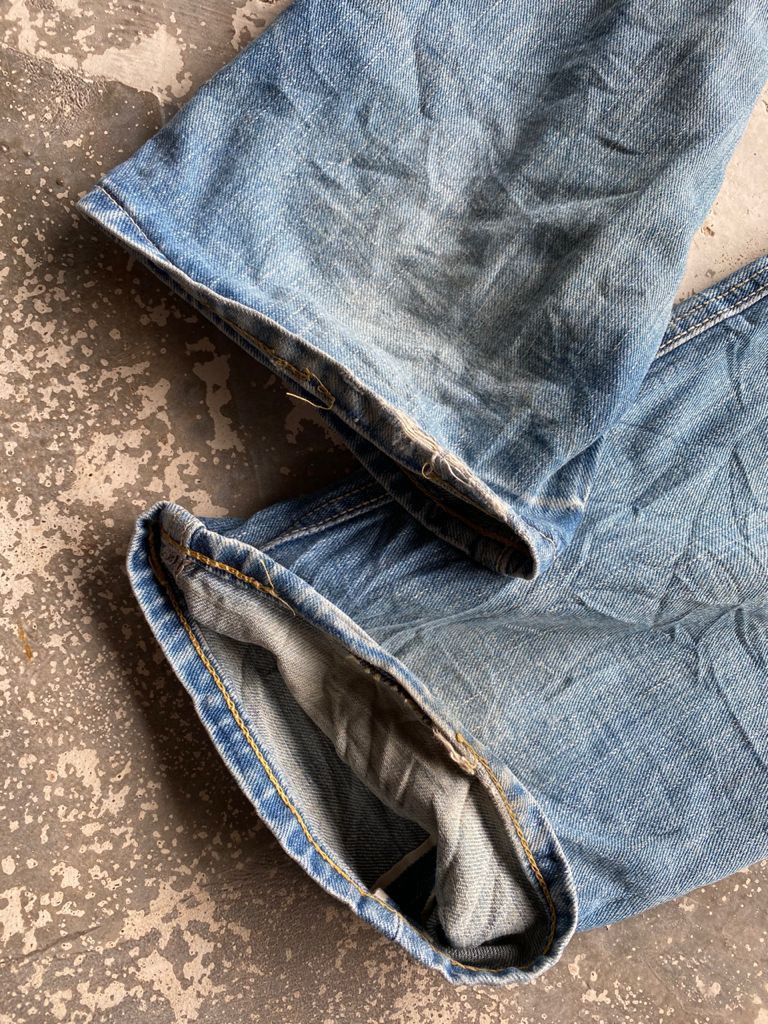 Lee RARE🔥Vintage Lee Cowboy Distress Denim Selvedge Jeans Pants Size US 31 - 8 Thumbnail