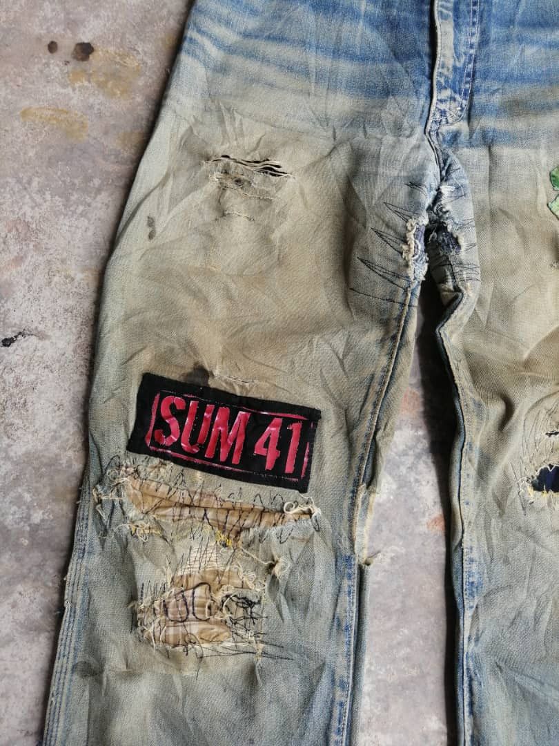 Vintage RARE🔥Vintage Destroy Distress BOBSON Jeans Rusty Style Size US 29 - 14 Thumbnail