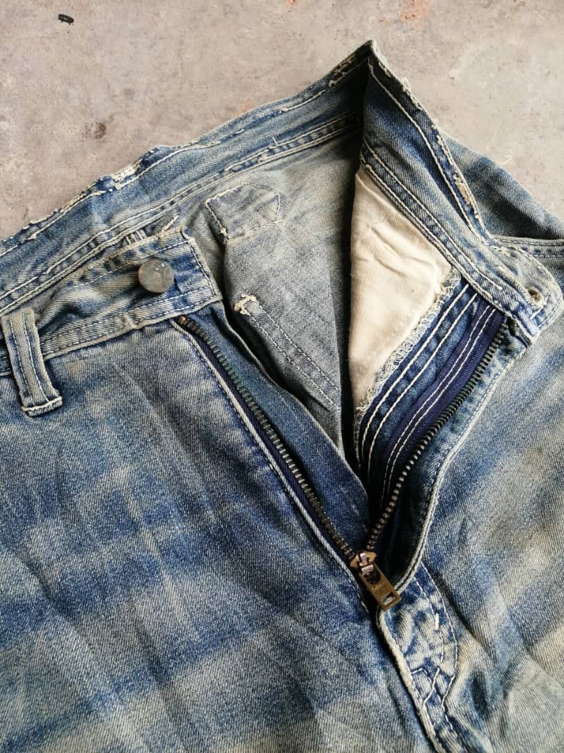 Vintage RARE🔥Vintage Destroy Distress BOBSON Jeans Rusty Style Size US 29 - 5 Thumbnail