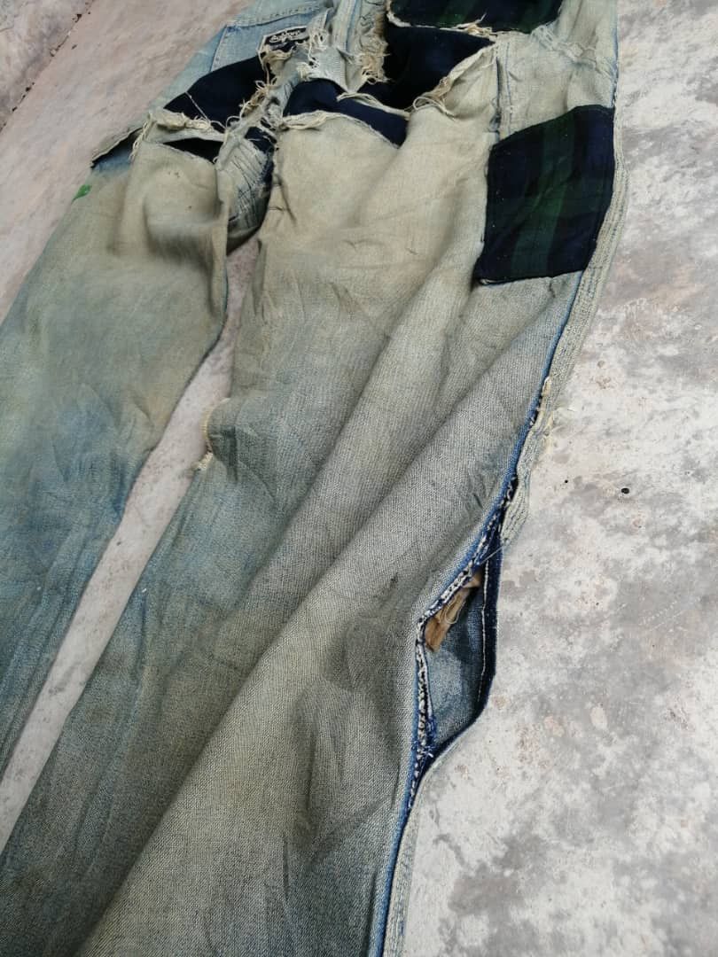 Vintage RARE🔥Vintage Destroy Distress BOBSON Jeans Rusty Style Size US 29 - 16 Thumbnail