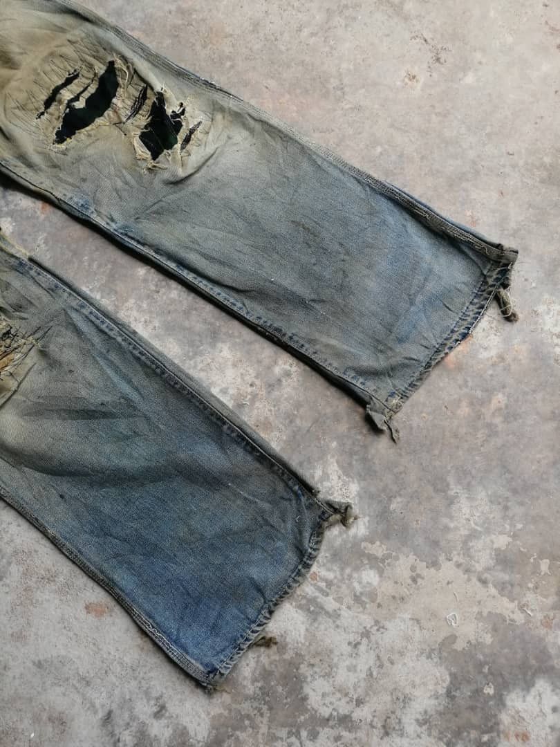 Vintage RARE🔥Vintage Destroy Distress BOBSON Jeans Rusty Style Size US 29 - 8 Thumbnail