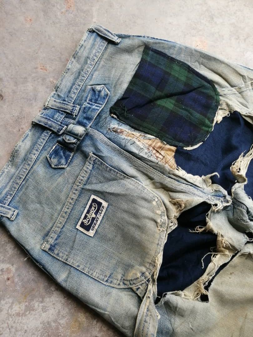 Vintage RARE🔥Vintage Destroy Distress BOBSON Jeans Rusty Style Size US 29 - 11 Thumbnail