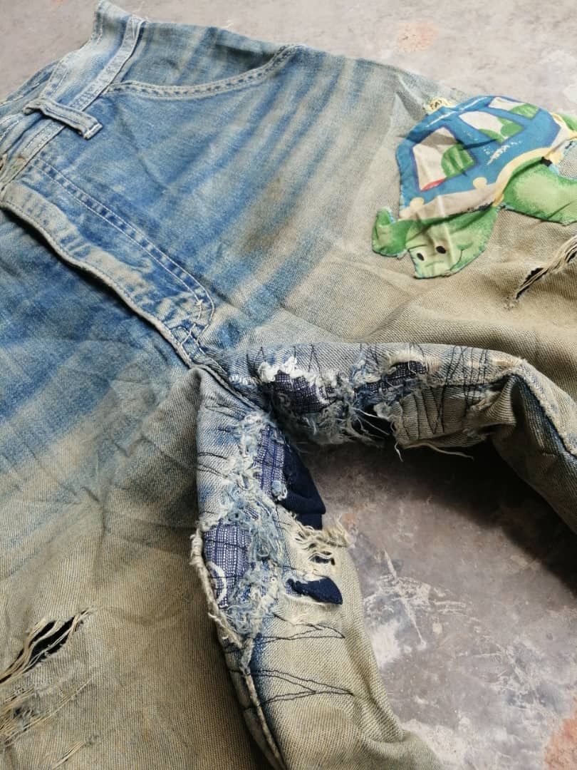 Vintage RARE🔥Vintage Destroy Distress BOBSON Jeans Rusty Style Size US 29 - 18 Thumbnail