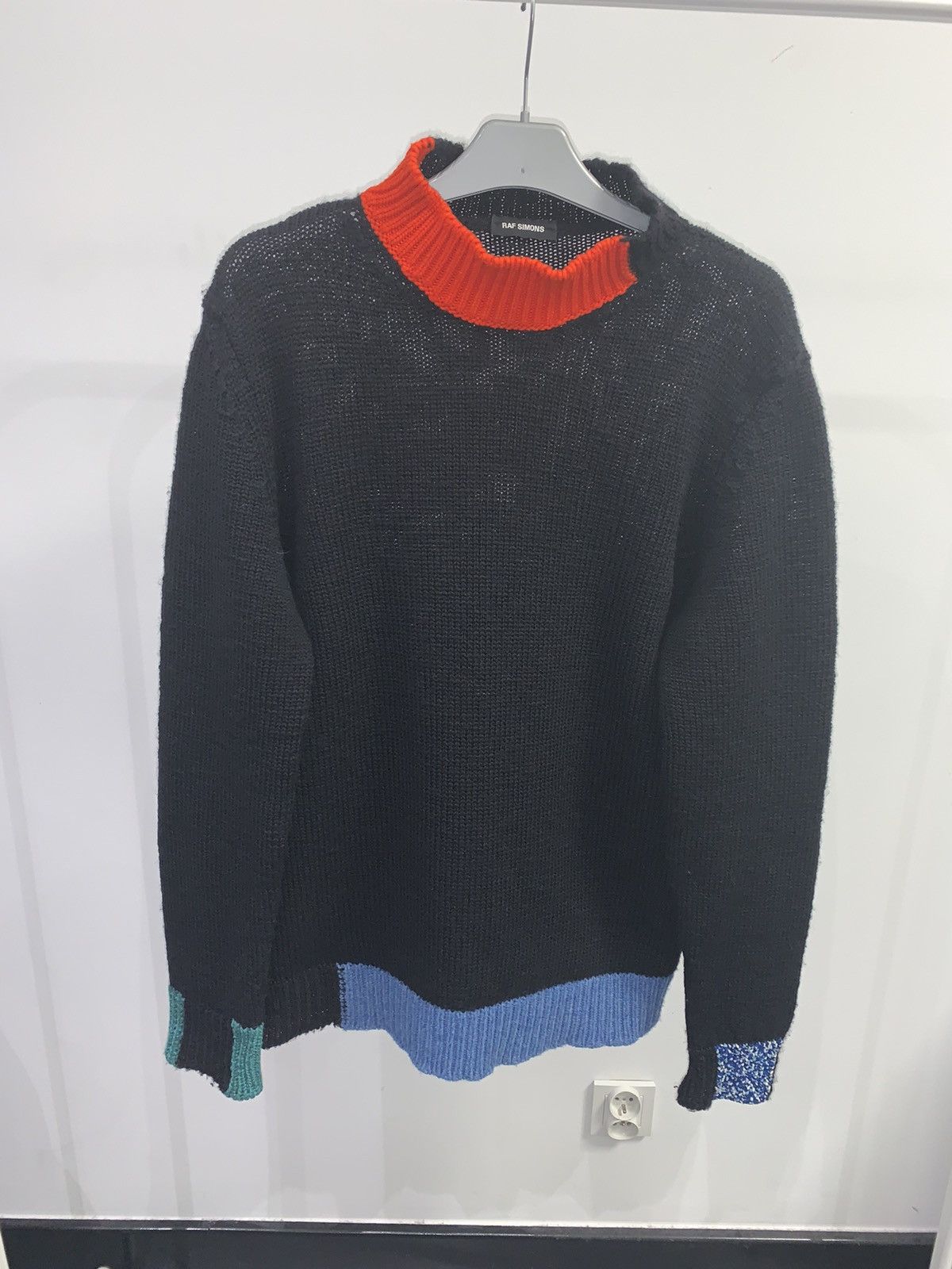 Raf Simons AW15 Raf Simons Colorblock Mock Neck Wool Sweater Size US S / EU 44-46 / 1 - 1 Thumbnail