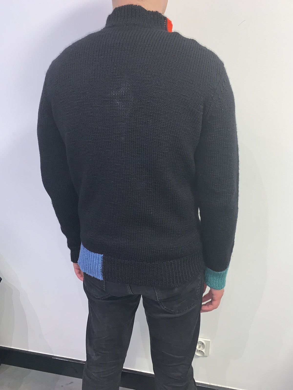Raf Simons AW15 Raf Simons Colorblock Mock Neck Wool Sweater Size US S / EU 44-46 / 1 - 3 Thumbnail