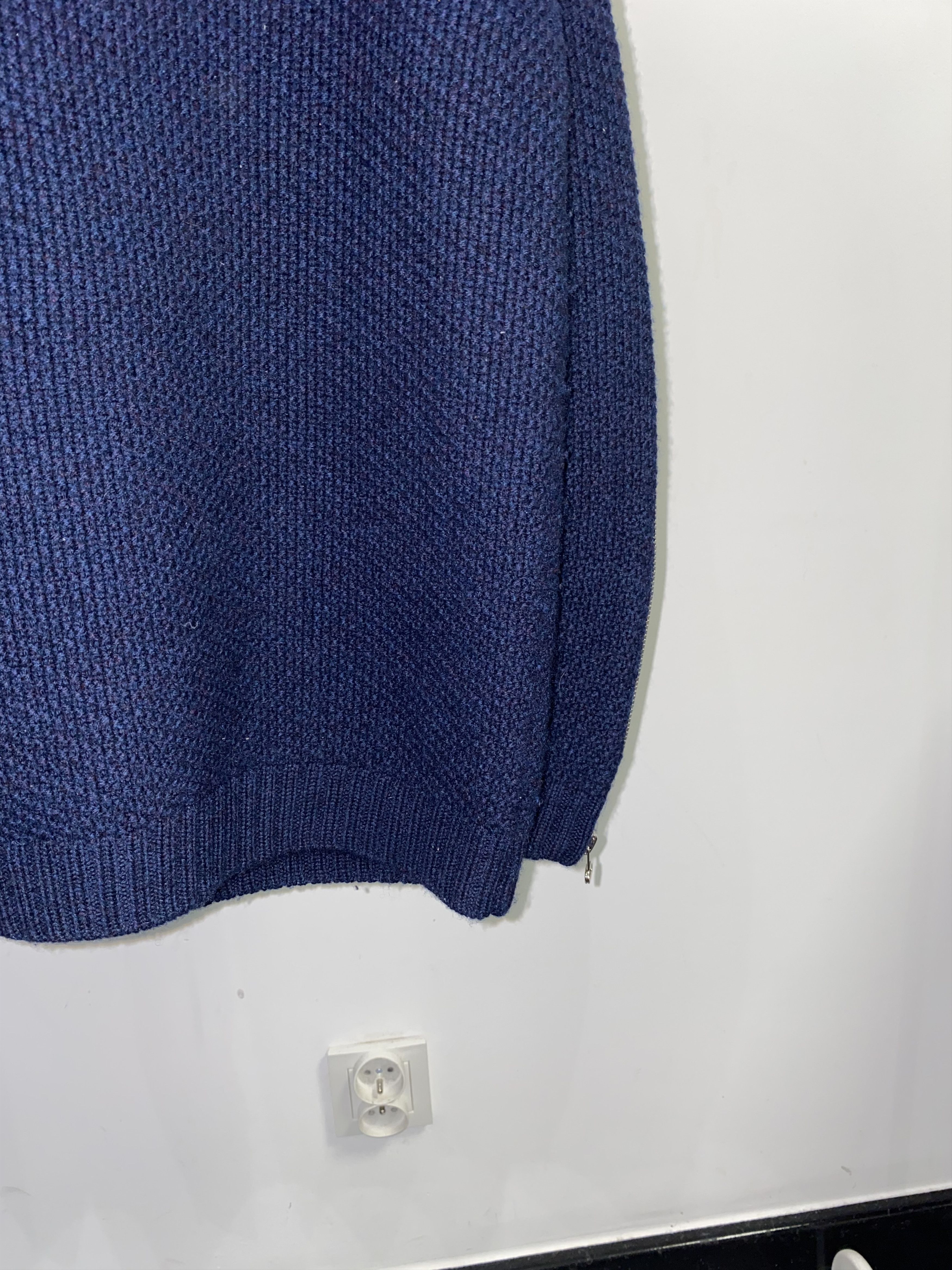 Balmain Pierre Balmain Small Logo Zipped Handknit Wool Sweater Size US M / EU 48-50 / 2 - 11 Thumbnail