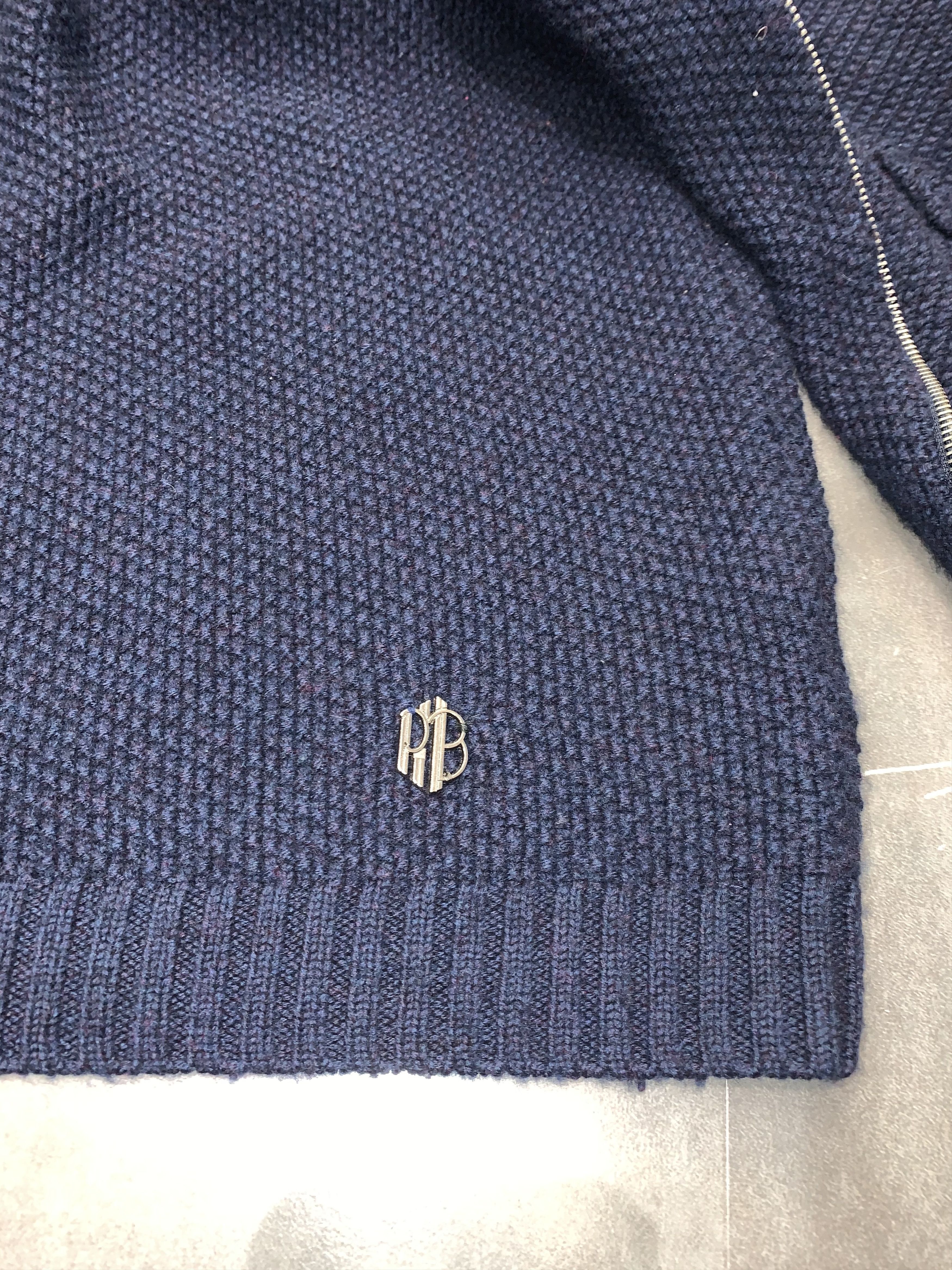 Balmain Pierre Balmain Small Logo Zipped Handknit Wool Sweater Size US M / EU 48-50 / 2 - 12 Thumbnail