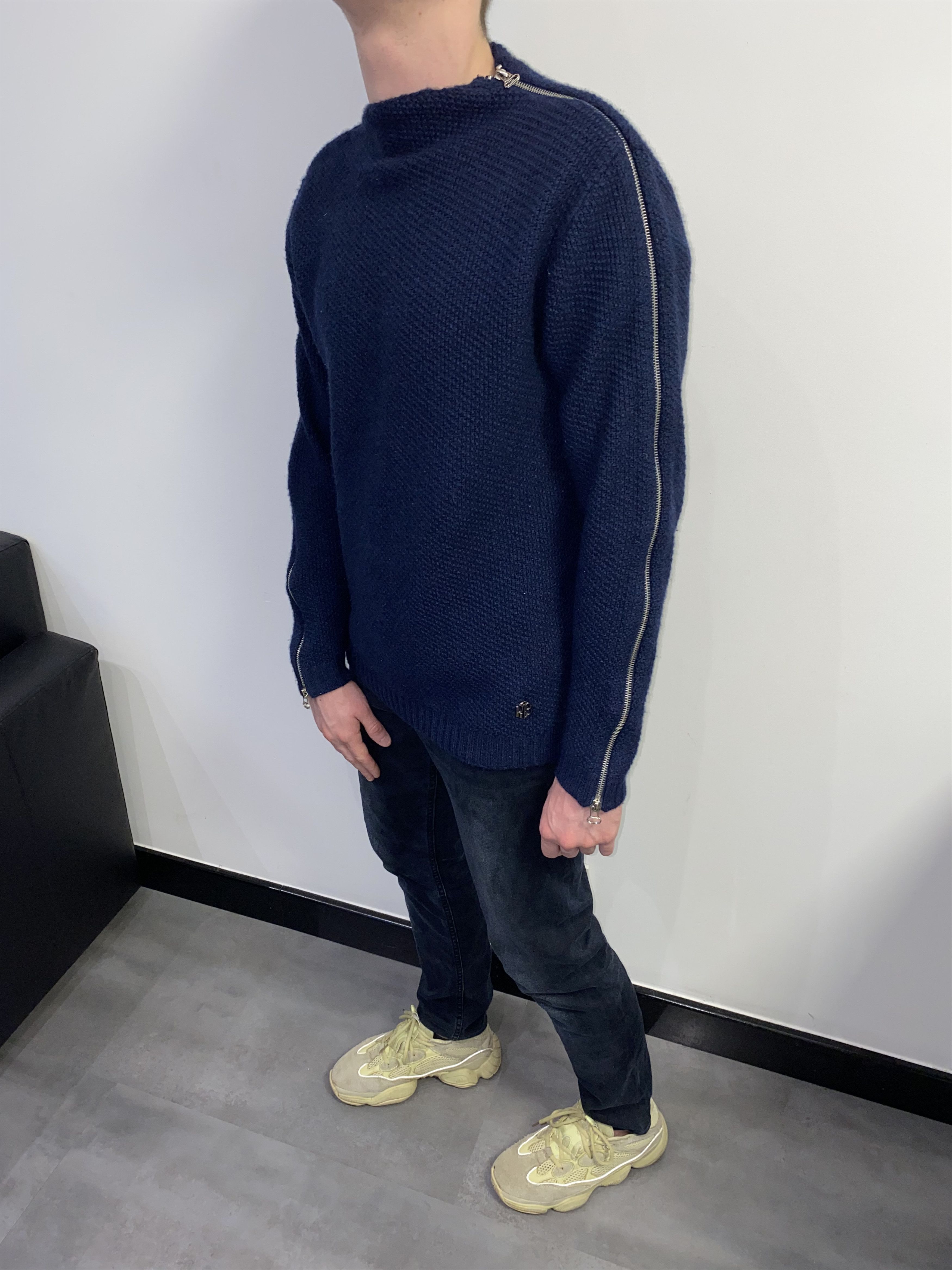 Balmain Pierre Balmain Small Logo Zipped Handknit Wool Sweater Size US M / EU 48-50 / 2 - 4 Thumbnail
