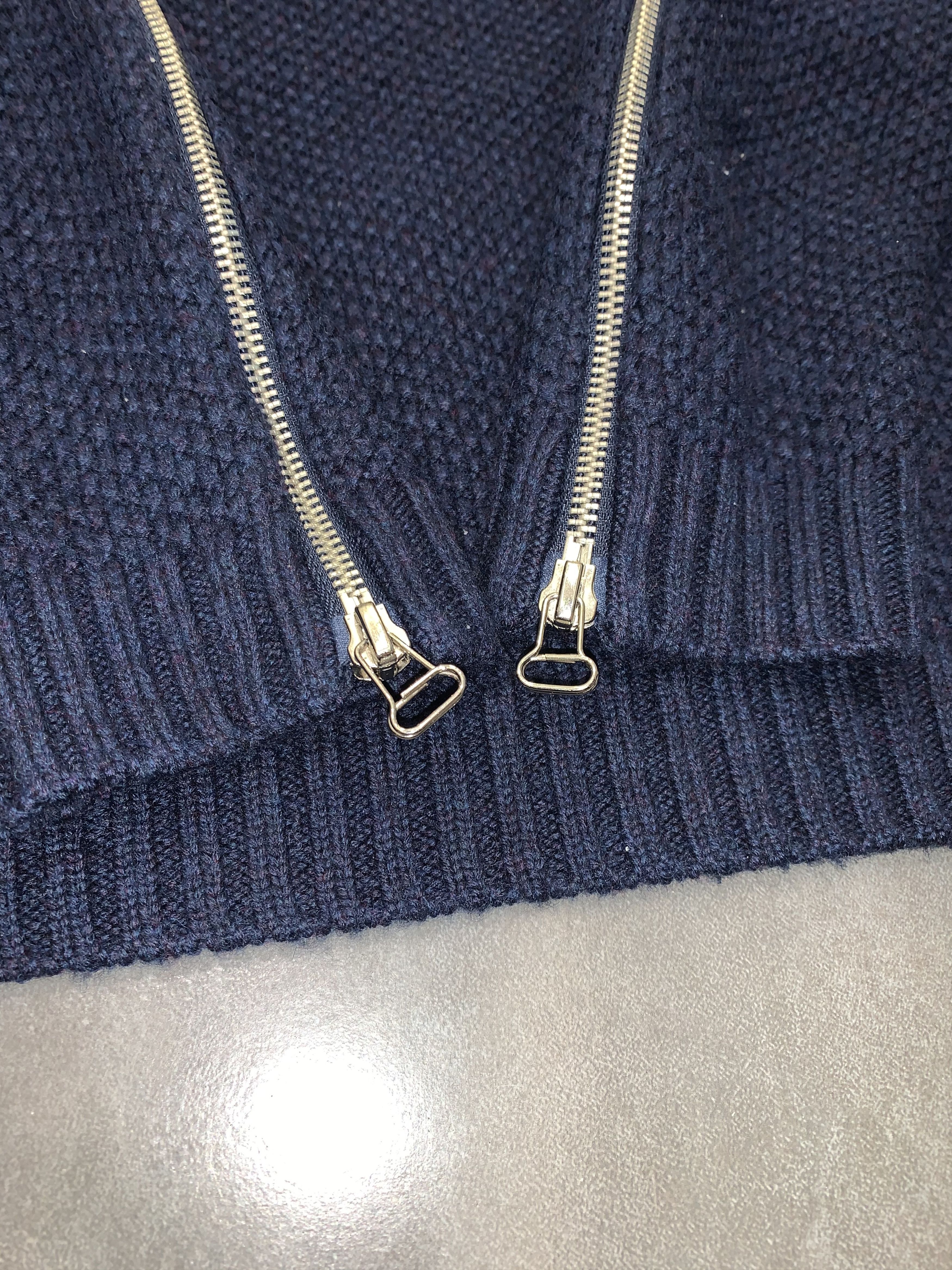 Balmain Pierre Balmain Small Logo Zipped Handknit Wool Sweater Size US M / EU 48-50 / 2 - 13 Thumbnail