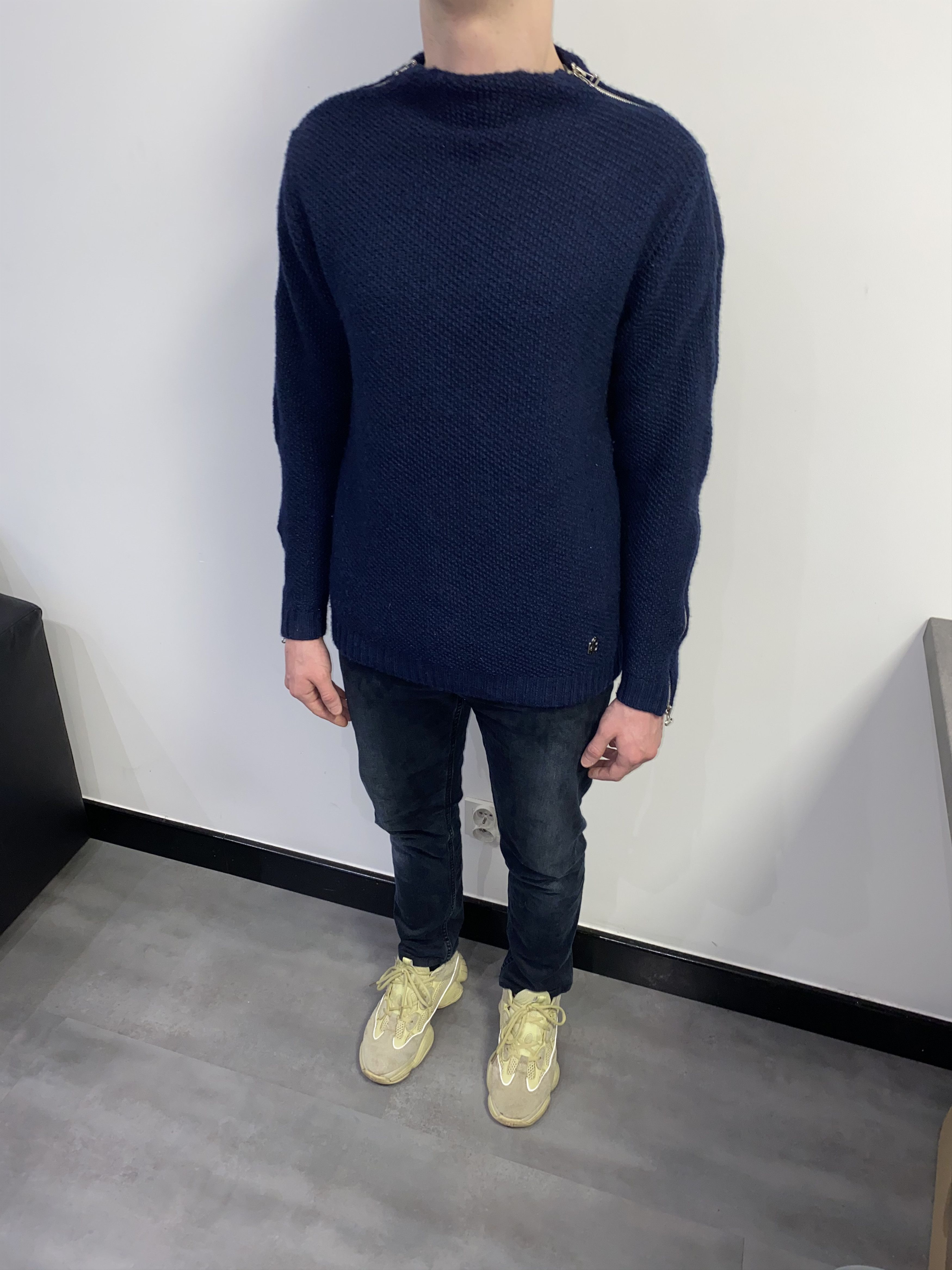 Balmain Pierre Balmain Small Logo Zipped Handknit Wool Sweater Size US M / EU 48-50 / 2 - 3 Thumbnail