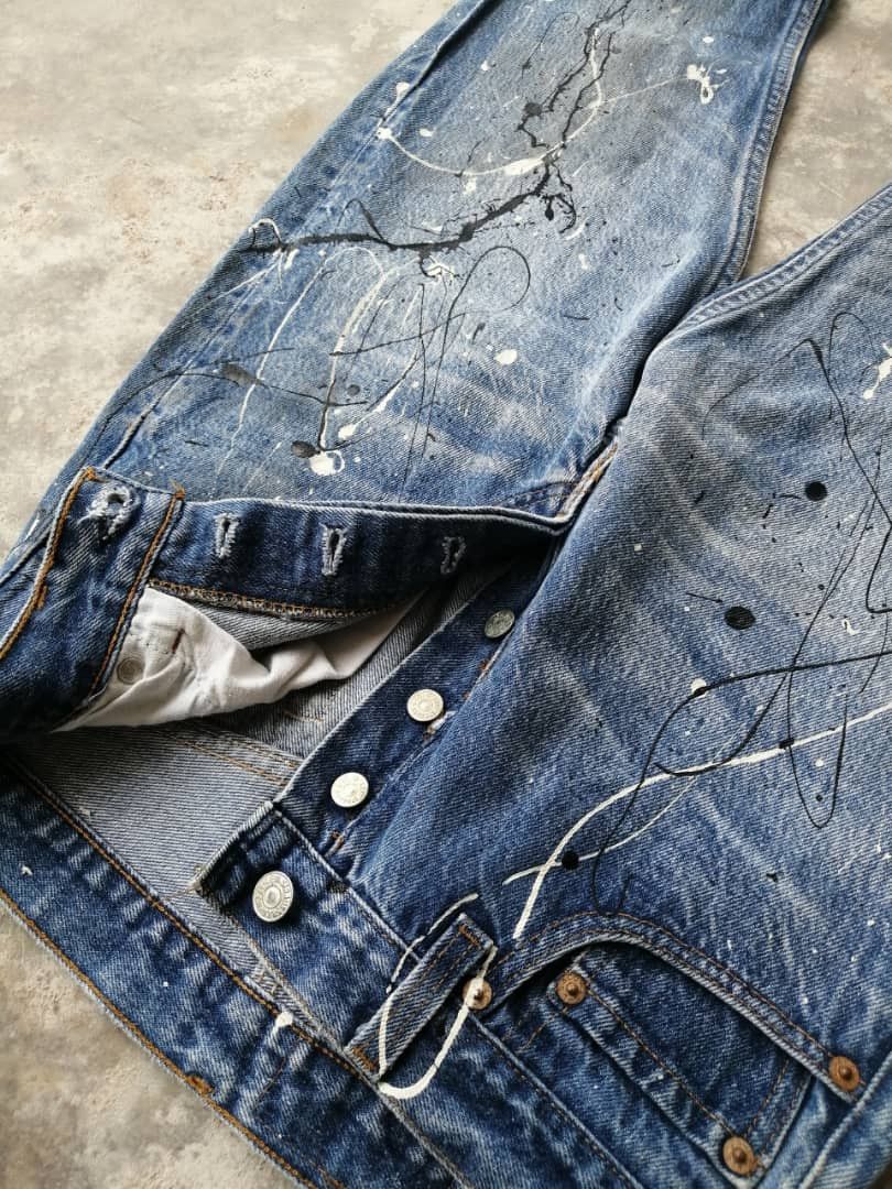 Levi's × Vintage Vintage Dirty Painter 80s Levi's 501 Jeans Reworked Size US 28 / EU 44 - 4 Thumbnail