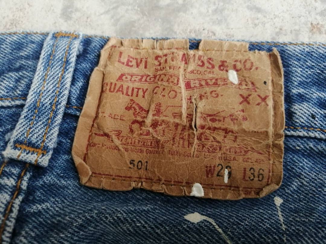 Levi's × Vintage Vintage Dirty Painter 80s Levi's 501 Jeans Reworked Size US 28 / EU 44 - 13 Thumbnail