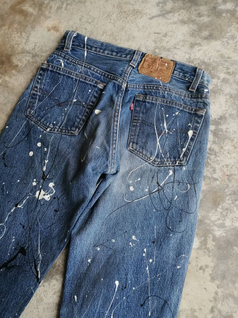 Levi's × Vintage Vintage Dirty Painter 80s Levi's 501 Jeans Reworked Size US 28 / EU 44 - 12 Thumbnail