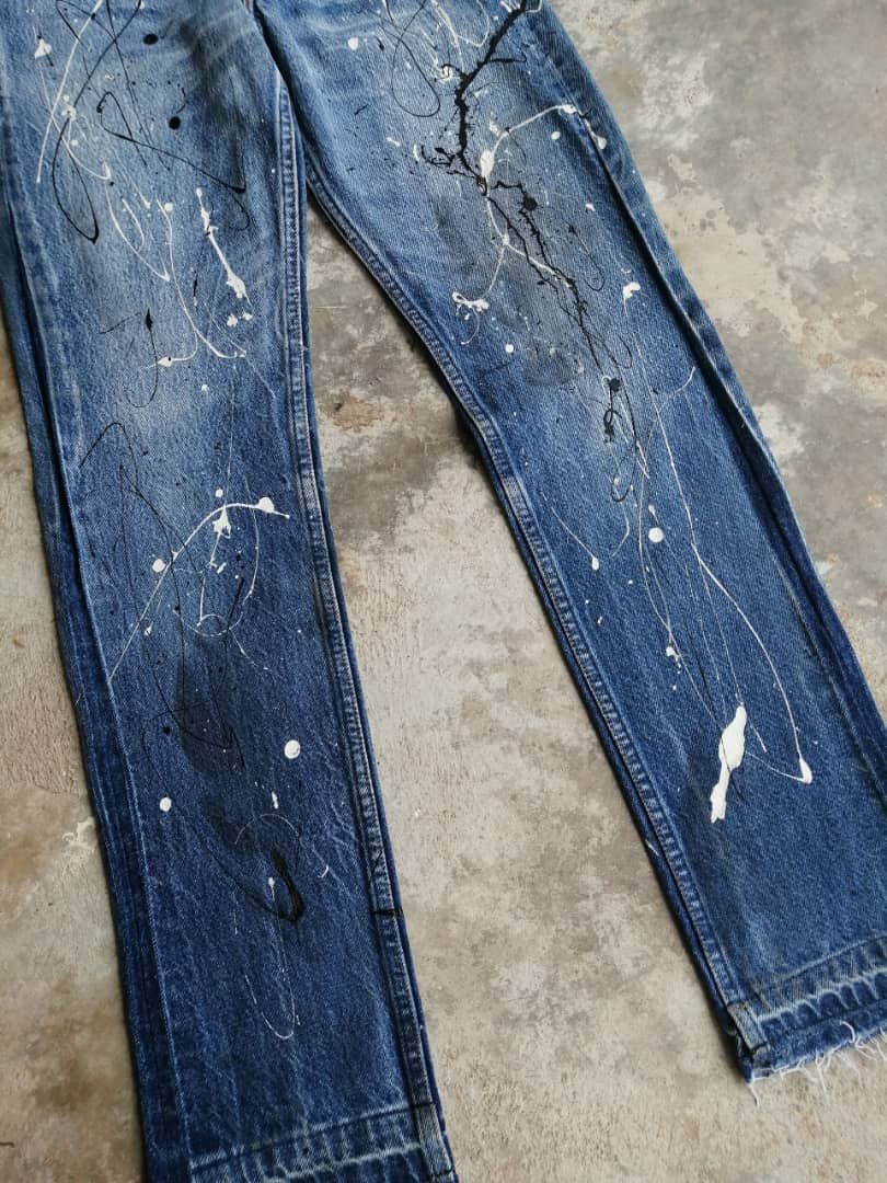 Levi's × Vintage Vintage Dirty Painter 80s Levi's 501 Jeans Reworked Size US 28 / EU 44 - 9 Thumbnail