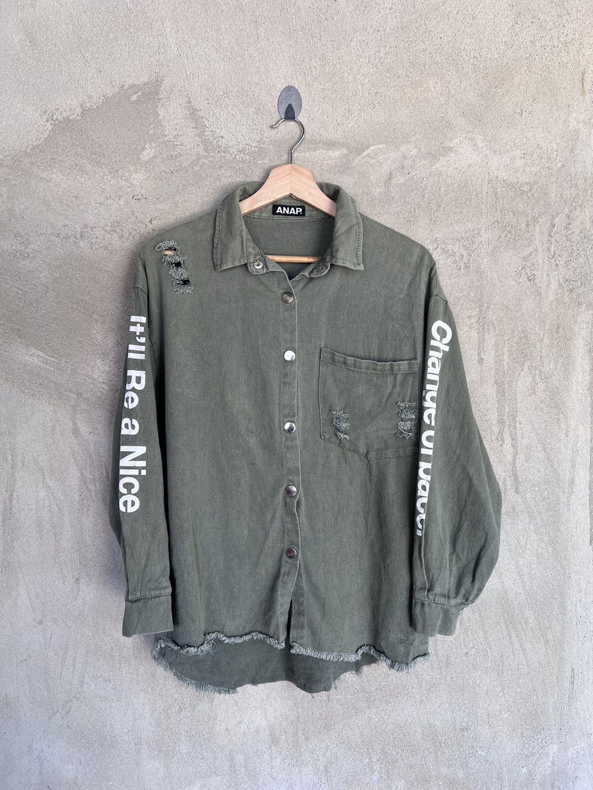 Japanese Brand Japanese Brand Anap Distressed Jacket Size US M / EU 48-50 / 2 - 2 Thumbnail
