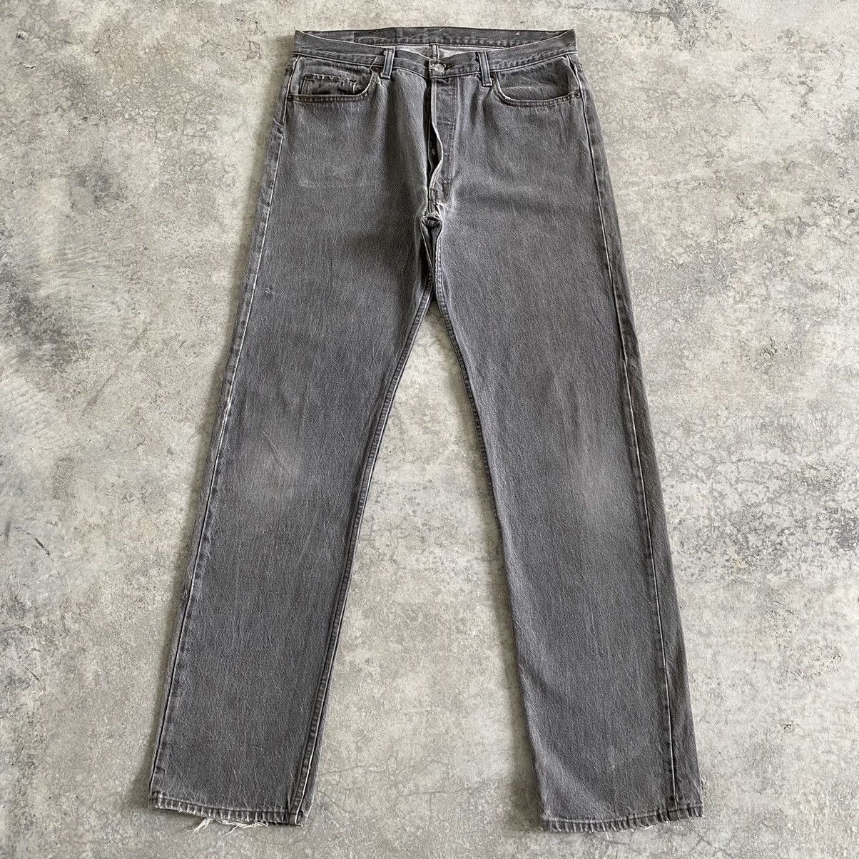 Levi's Size 35x33.5VTG Late 80’s Levi's 501 Gravel Grey Jeans Size US 35 - 1 Thumbnail