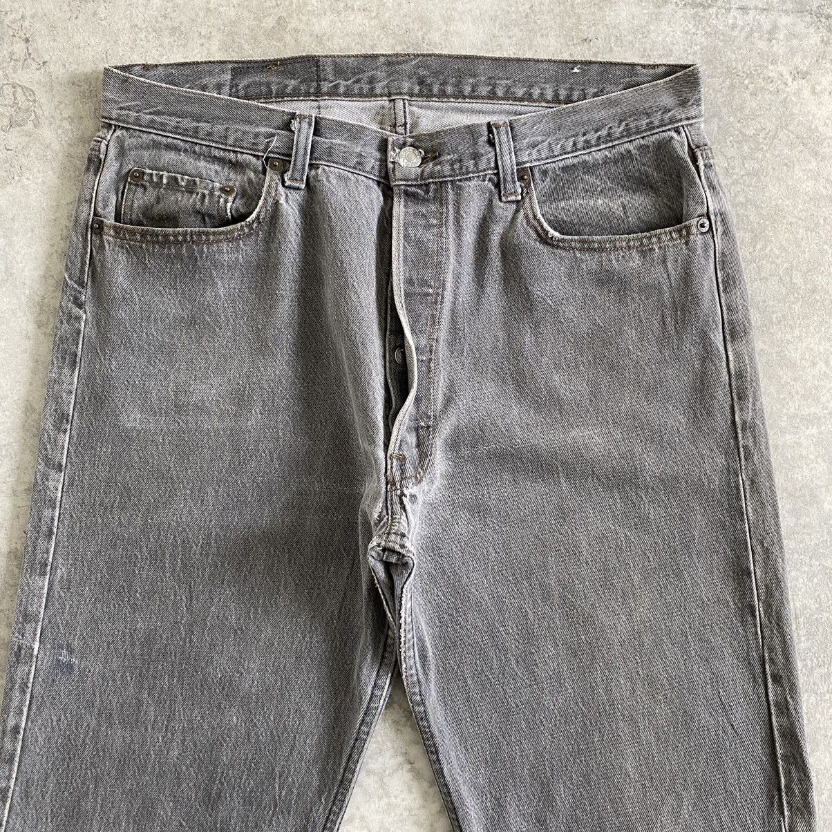 Levi's Size 35x33.5VTG Late 80’s Levi's 501 Gravel Grey Jeans Size US 35 - 6 Thumbnail