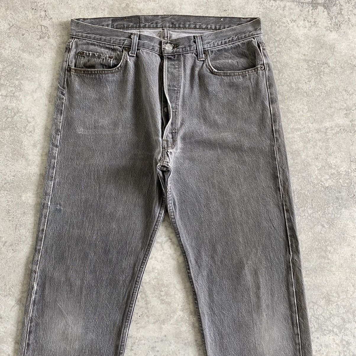 Levi's Size 35x33.5VTG Late 80’s Levi's 501 Gravel Grey Jeans Size US 35 - 3 Thumbnail