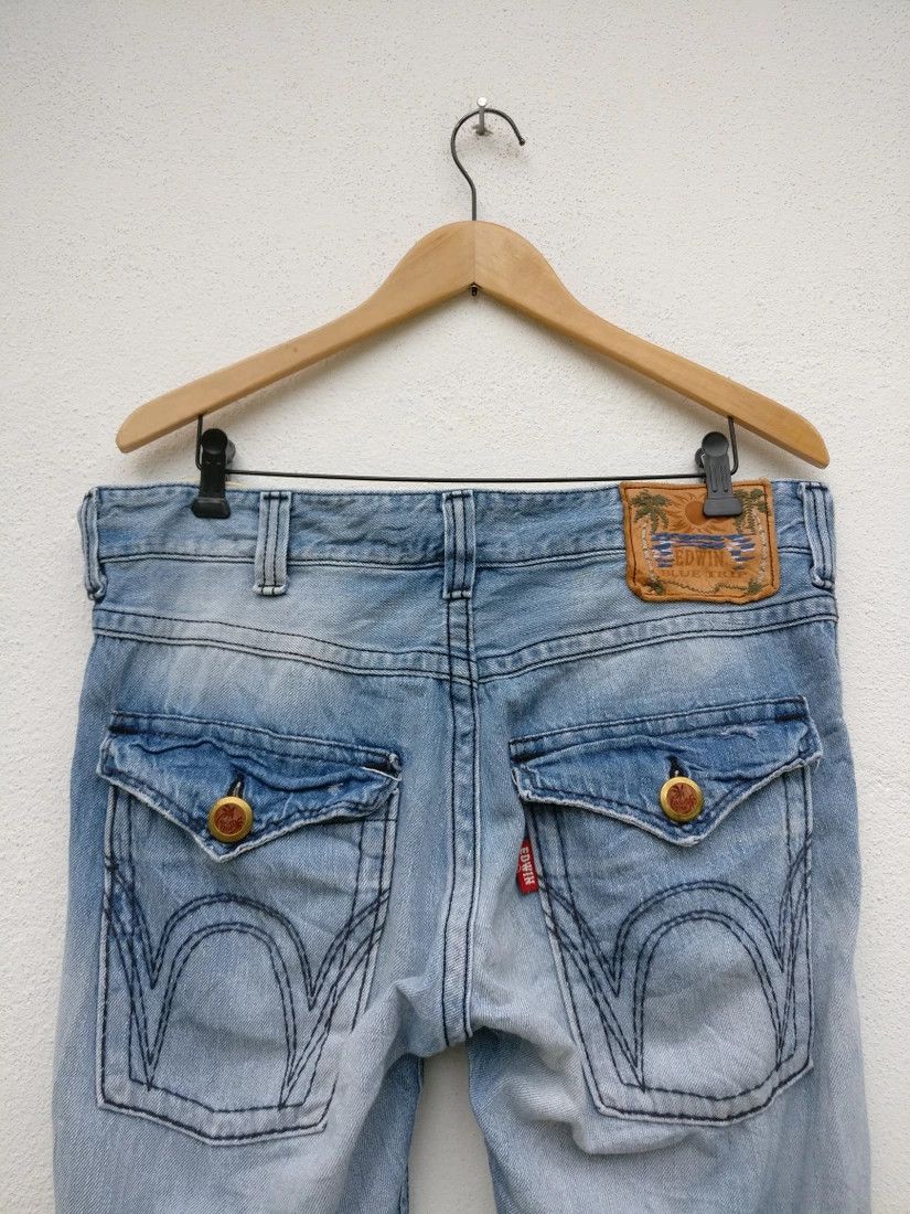 Edwin Vintage Edwin Blue Trip Denim Bottom Jeans Trouser Size US 34 / EU 50 - 13 Thumbnail